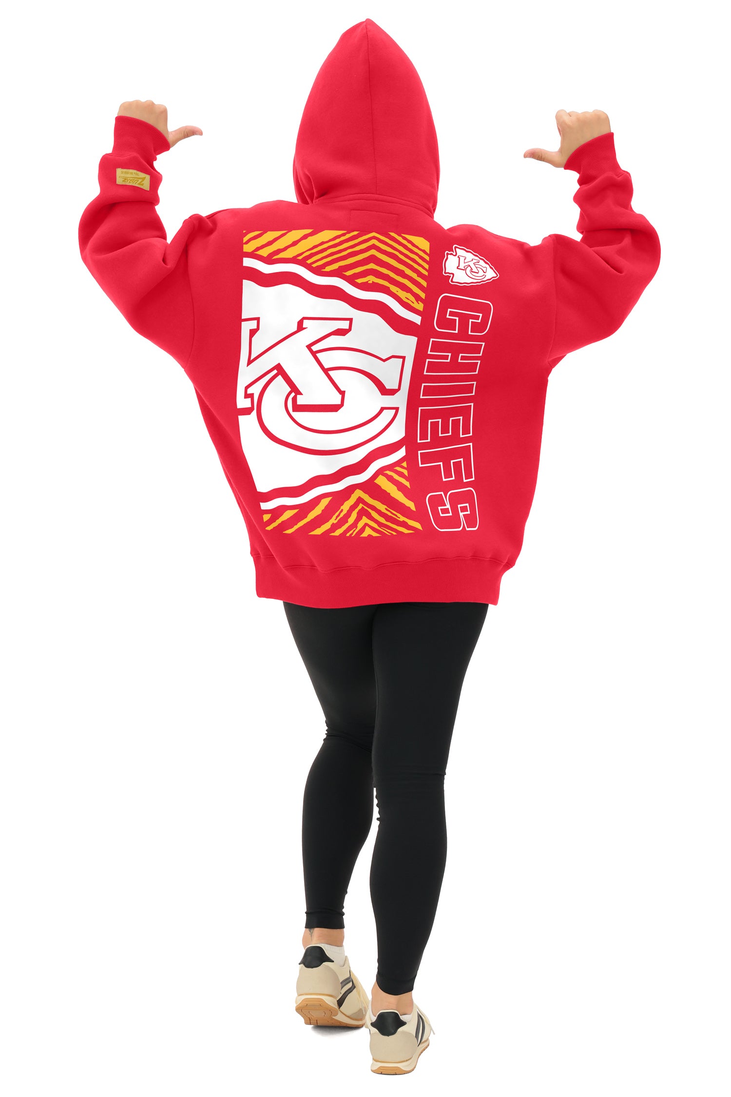 Zubaz NFL   90s Drop Shoulder Hoodie -MVP, KANSAS CITY CHIEFS