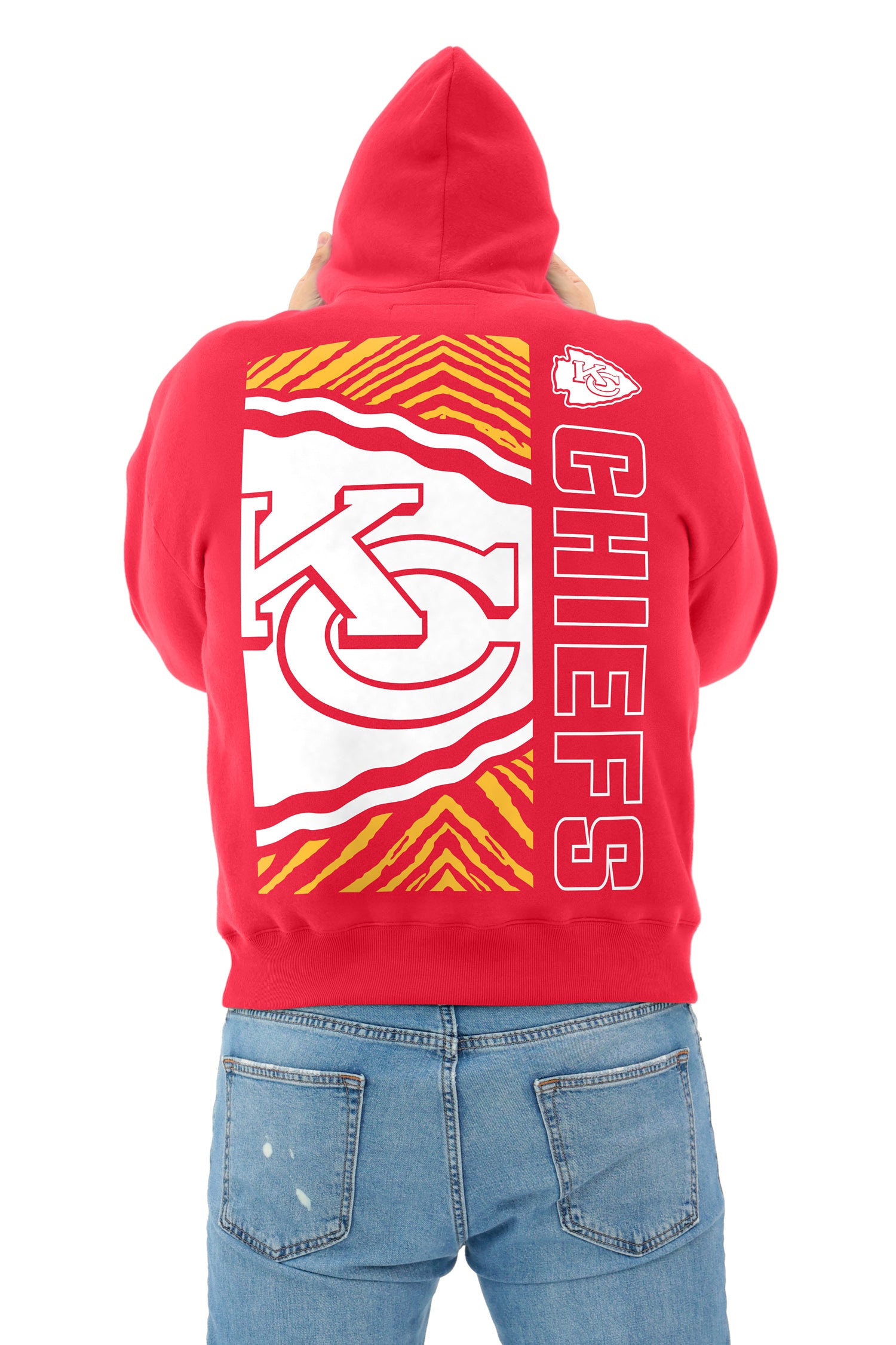 Zubaz NFL   90s Drop Shoulder Hoodie -MVP, KANSAS CITY CHIEFS