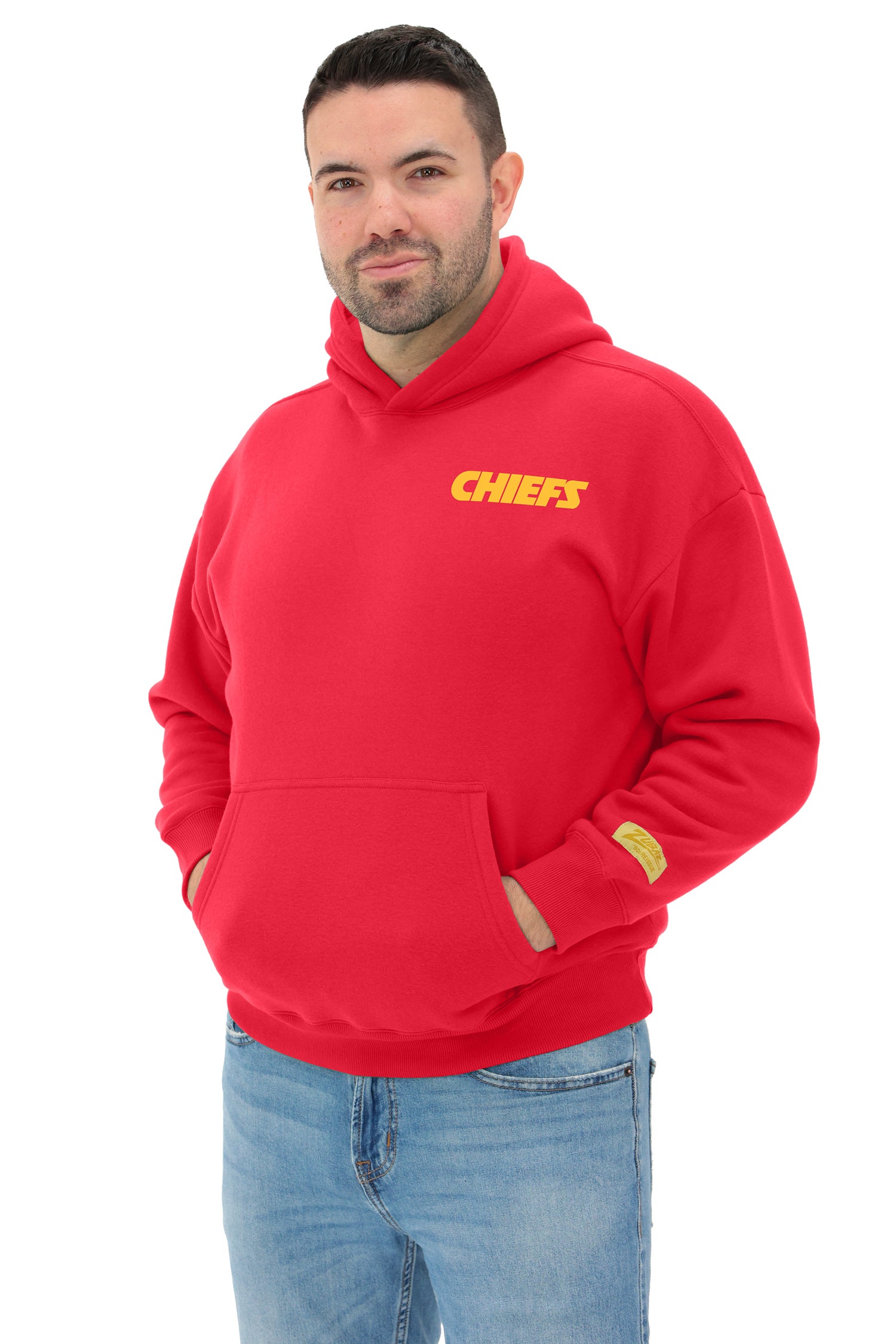 Zubaz NFL   90s Drop Shoulder Hoodie -MVP, KANSAS CITY CHIEFS