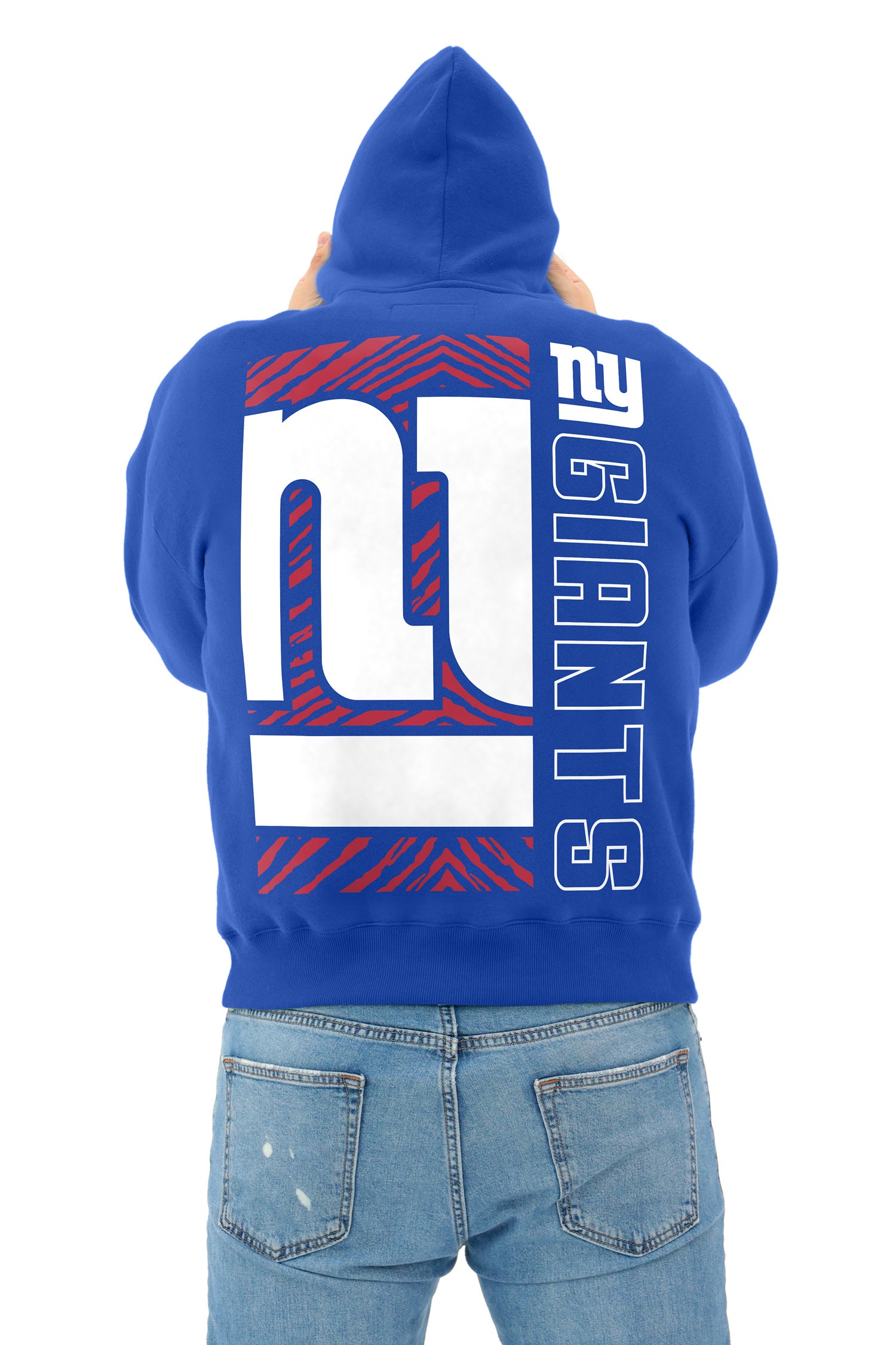 Zubaz NFL   90s Drop Shoulder Hoodie -MVP, NEW YORK GIANTS - Official NFL Giants Zubaz Apparel (5 of 6)