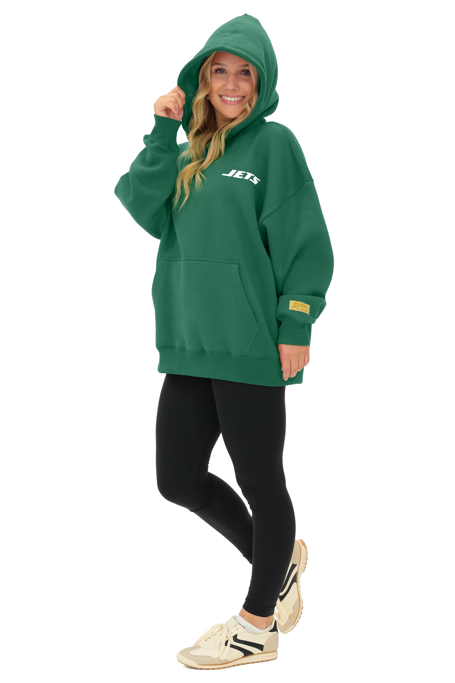 Zubaz NFL   90s Drop Shoulder Hoodie -MVP, NEW YORK JETS