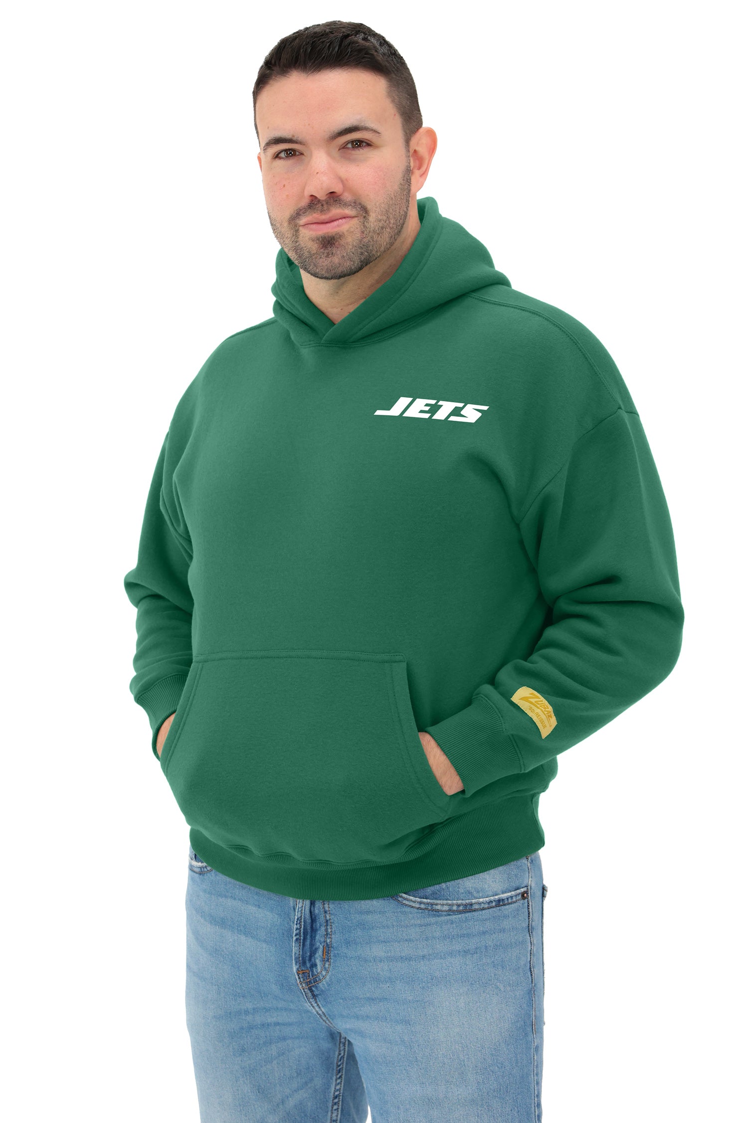 Zubaz NFL   90s Drop Shoulder Hoodie -MVP, NEW YORK JETS