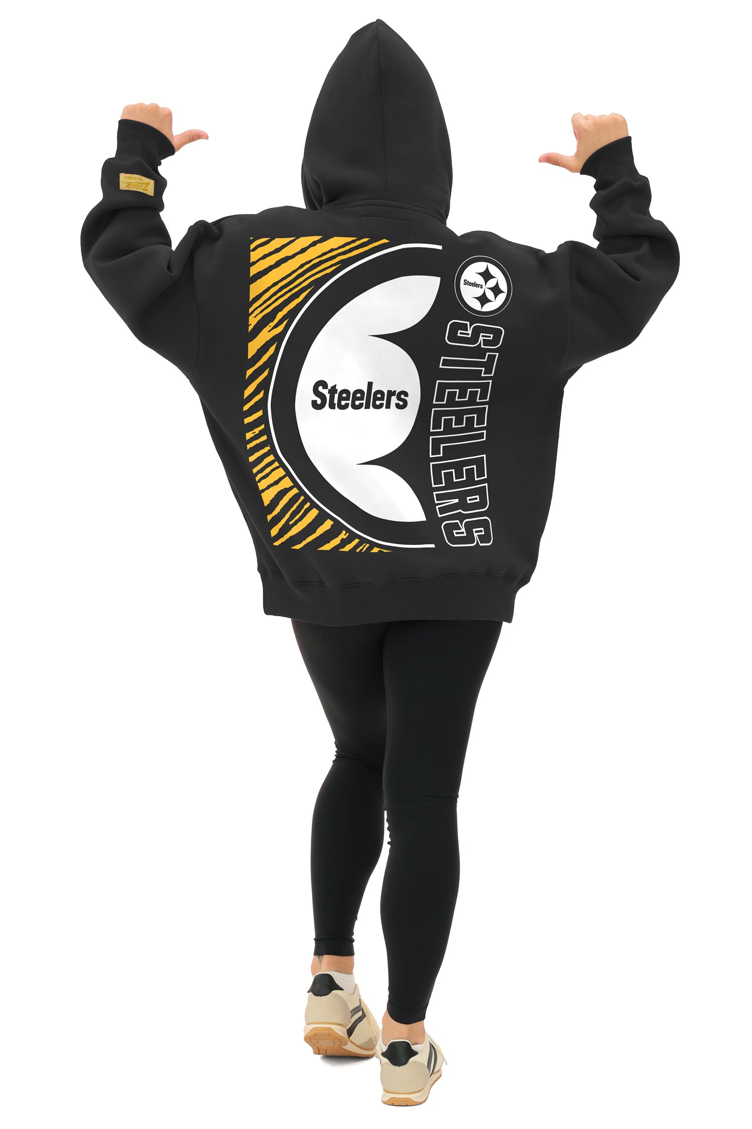 Zubaz NFL   90s Drop Shoulder Hoodie -MVP, PITTSBURGH STEELERS - Official NFL Steelers Zubaz Apparel (3 of 6)