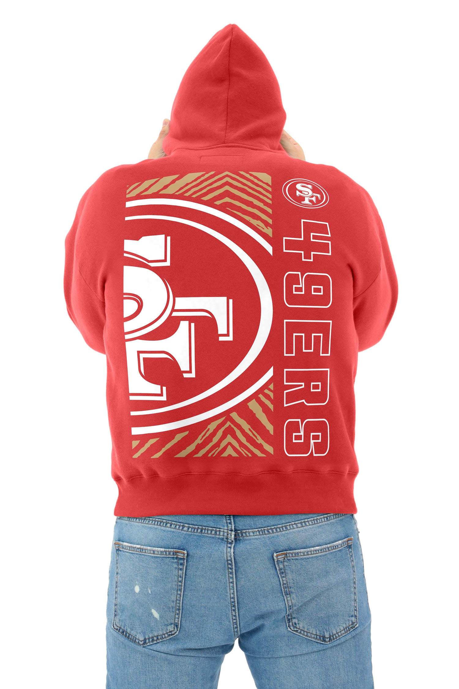 Zubaz NFL   90s Drop Shoulder Hoodie -MVP, SAN FRANCISCO 49ERS - Official NFL 49ers Zubaz Apparel (5 of 6)
