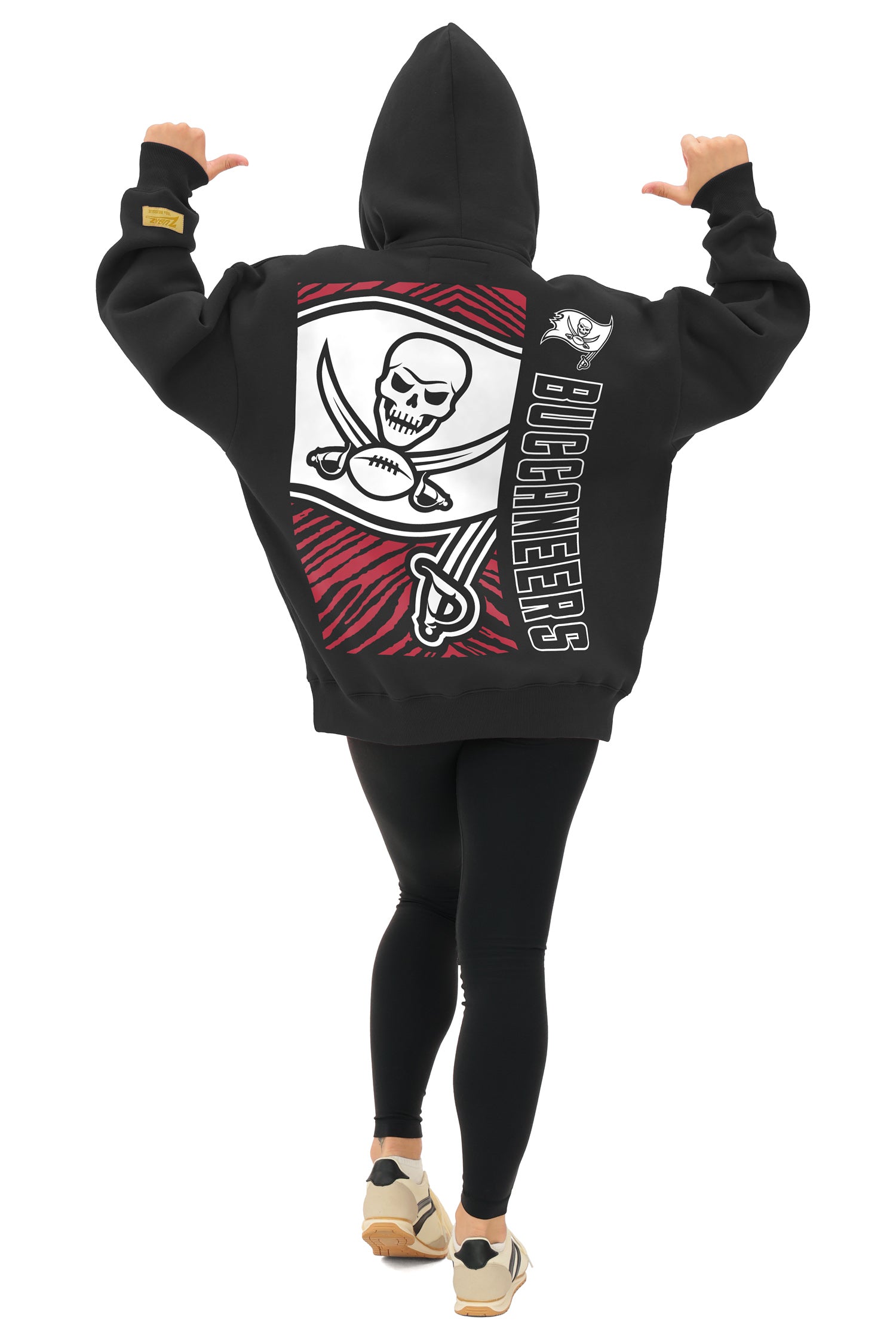 Zubaz NFL   90s Drop Shoulder Hoodie -MVP, TAMPA BAY BUCCANEERS