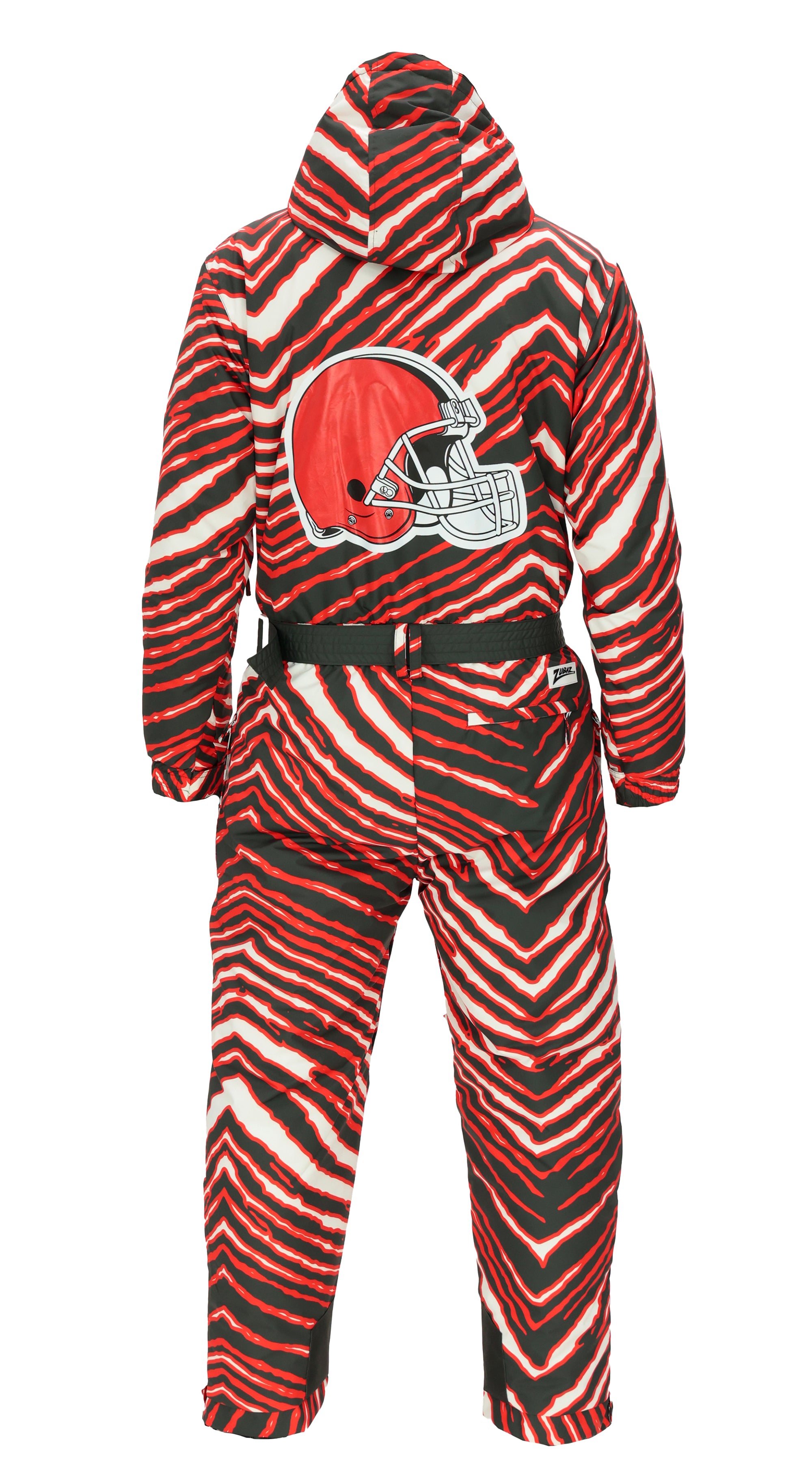 Zubaz NFL Kids Unisex Zebra Team Color Tundra Tux Snowsuit Jr, Cleveland Browns