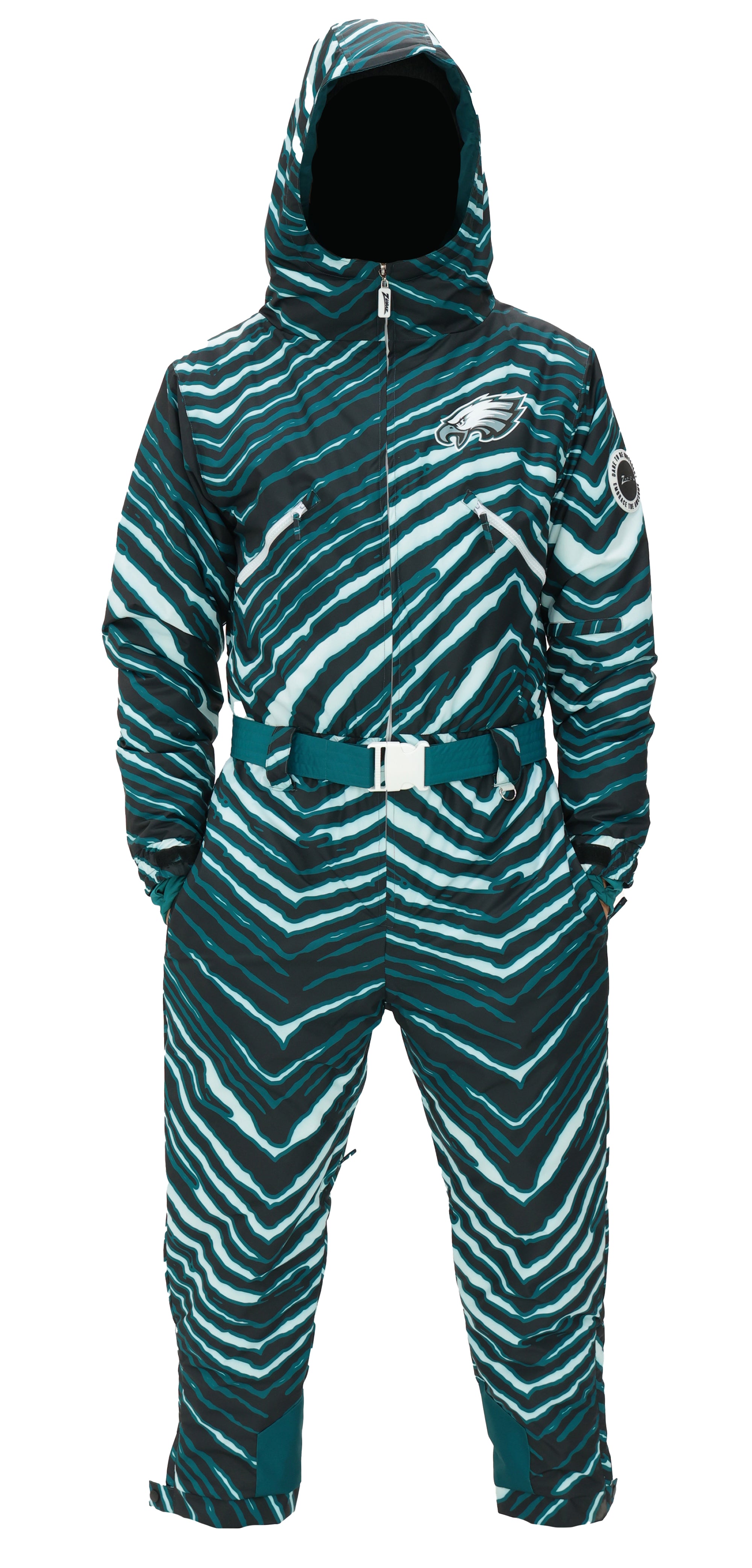 Zubaz NFL Kids Unisex Zebra Team Color Tundra Tux Snowsuit Jr, Philadelphia Eagles