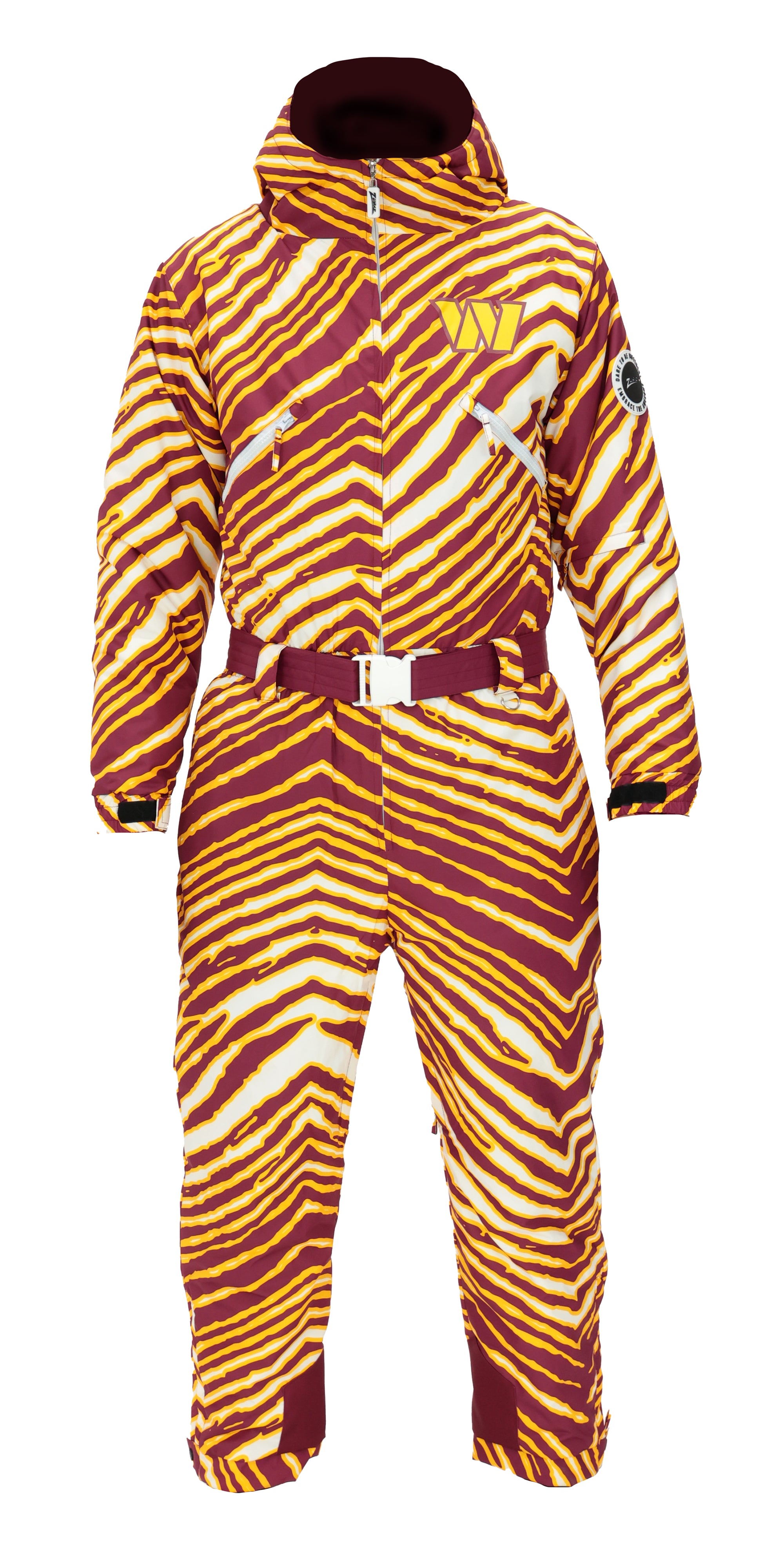 Zubaz NFL Kids Unisex Zebra Team Color Tundra Tux Snowsuit Jr, Washington Commanders