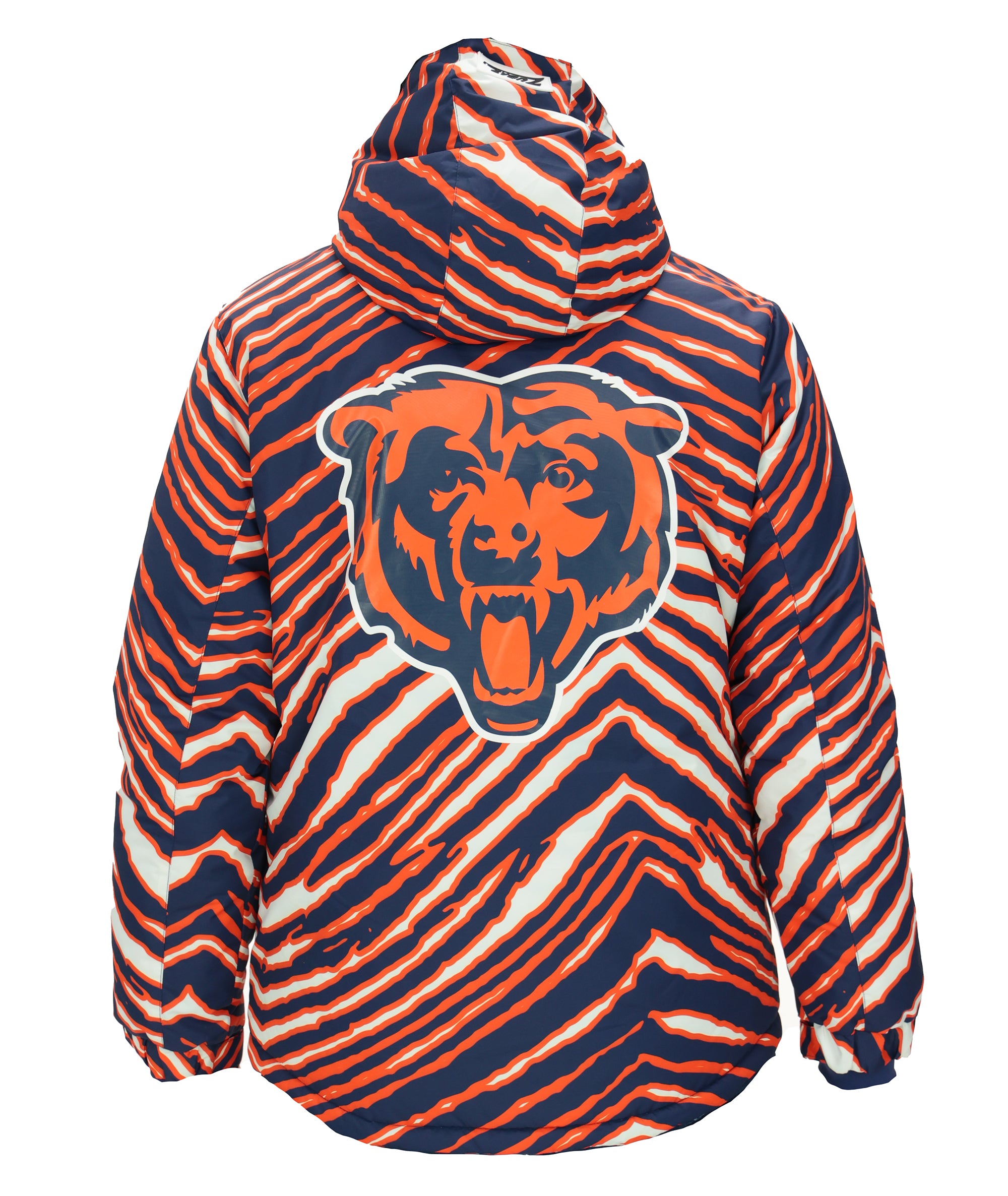 Zubaz NFL Kids Unisex Zebra Team Color Bleacher Blazer Jr Snow Jacket, Chicago Bears