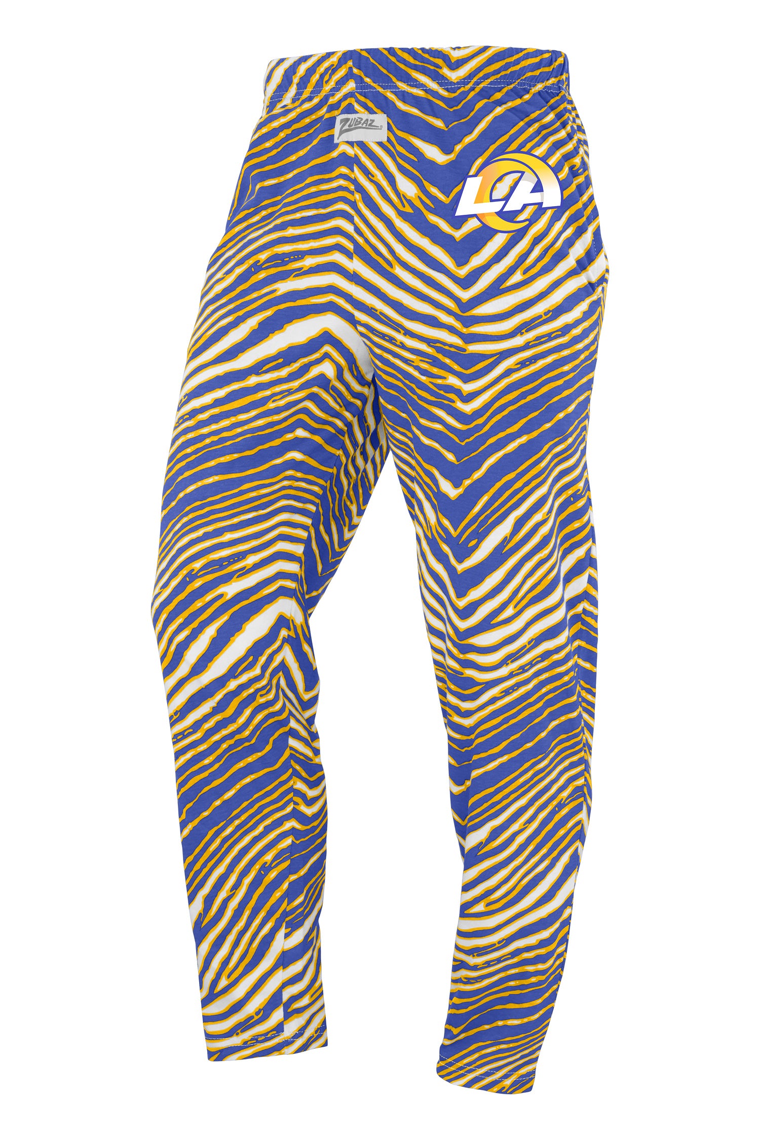 Zubaz NFL  UNISEX Z88 3 Color Zebra Direct Embroidered Logo Pants, LOS ANGELES RAMS