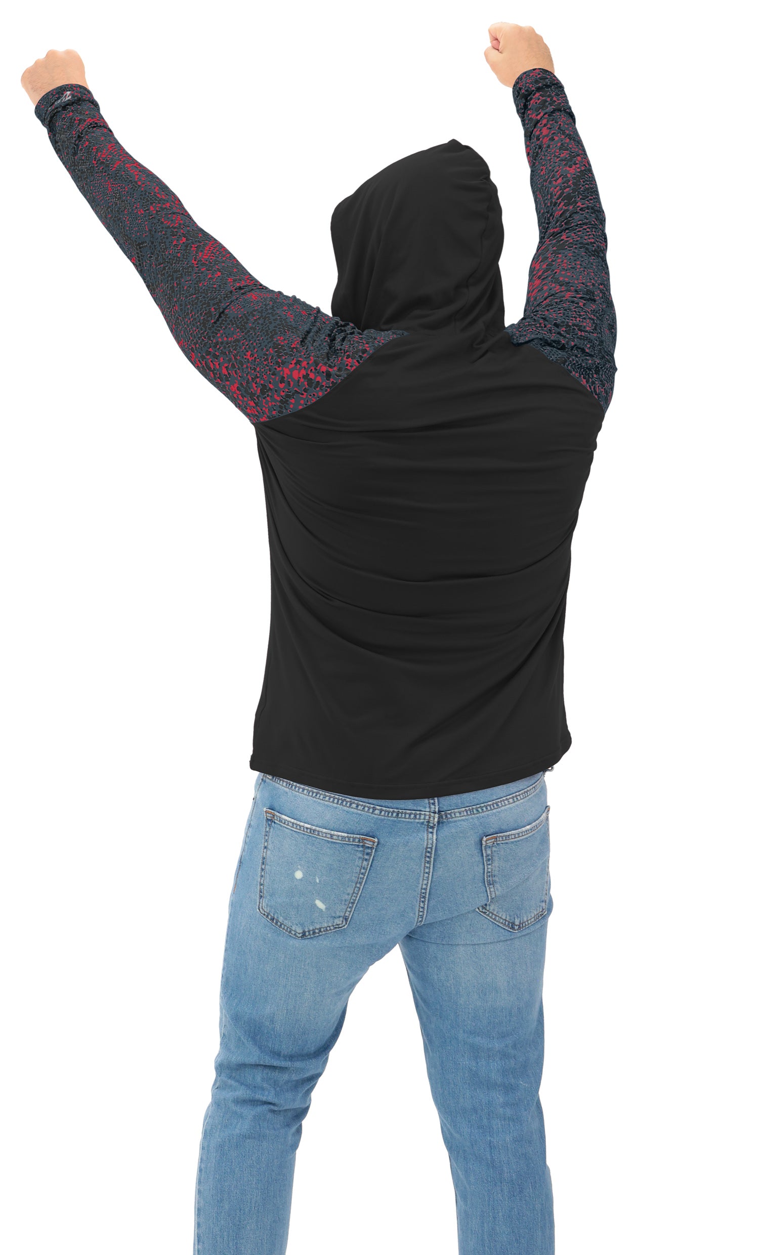 Zubaz NFL  Men's Formation Post Sleeves Lightweight Hoodie, ATLANTA FALCONS