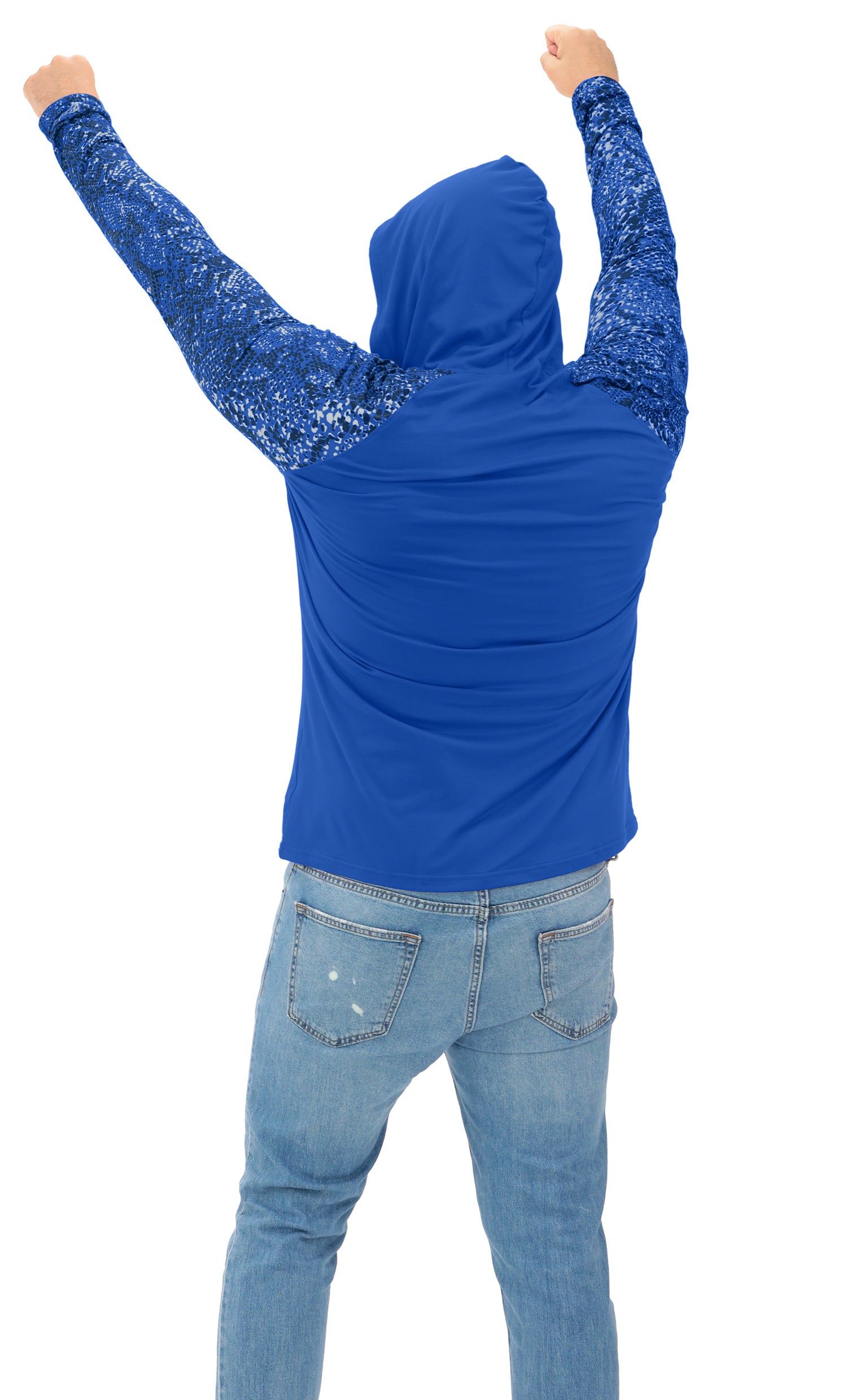 Zubaz NFL  Men's Formation Post Sleeves Lightweight Hoodie, INDIANAPOLIS COLTS
