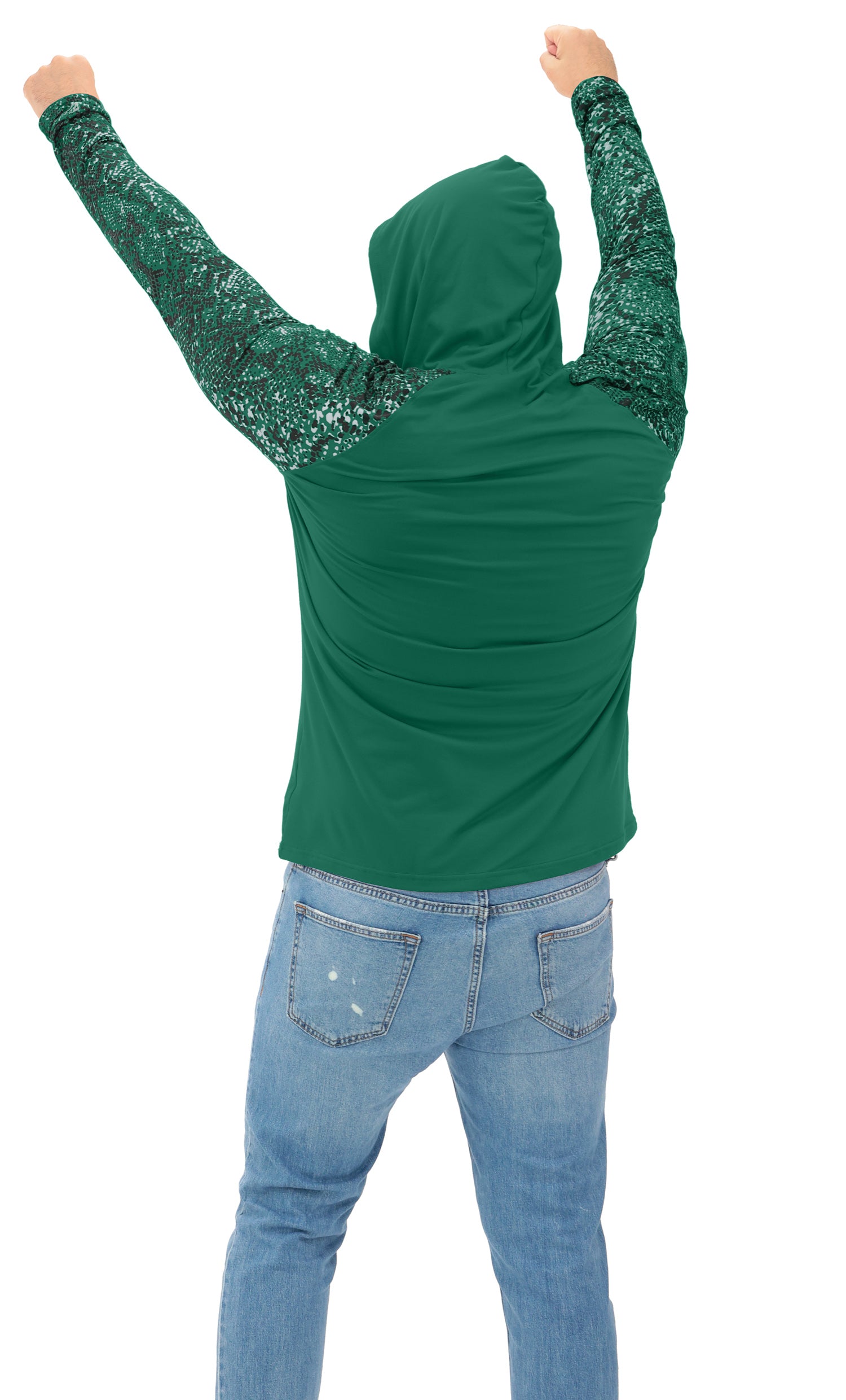 Zubaz NFL  Men's Formation Post Sleeves Lightweight Hoodie, NEW YORK JETS