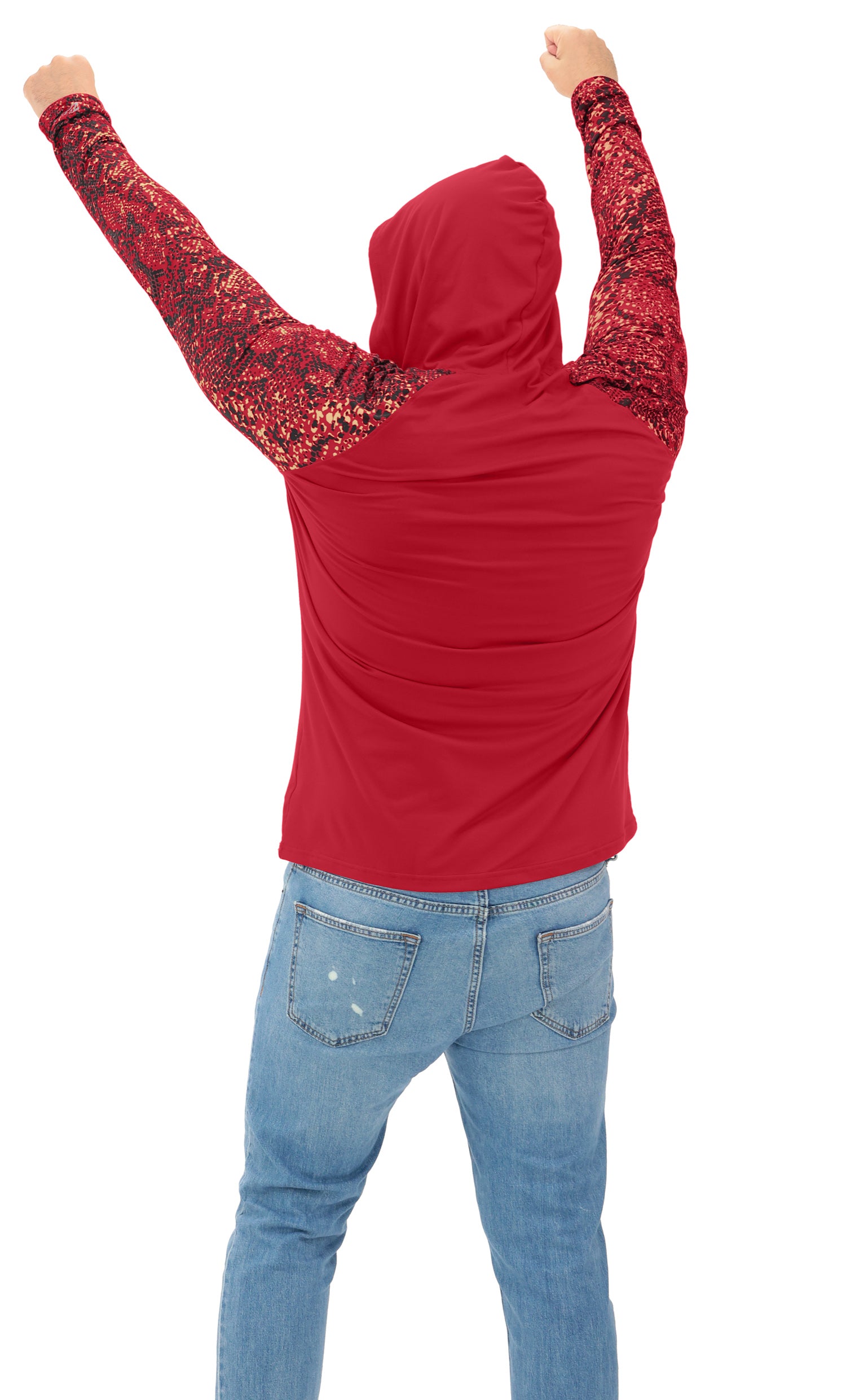 Zubaz NFL  Men's Formation Post Sleeves Lightweight Hoodie, SAN FRANCISCO 49ERS