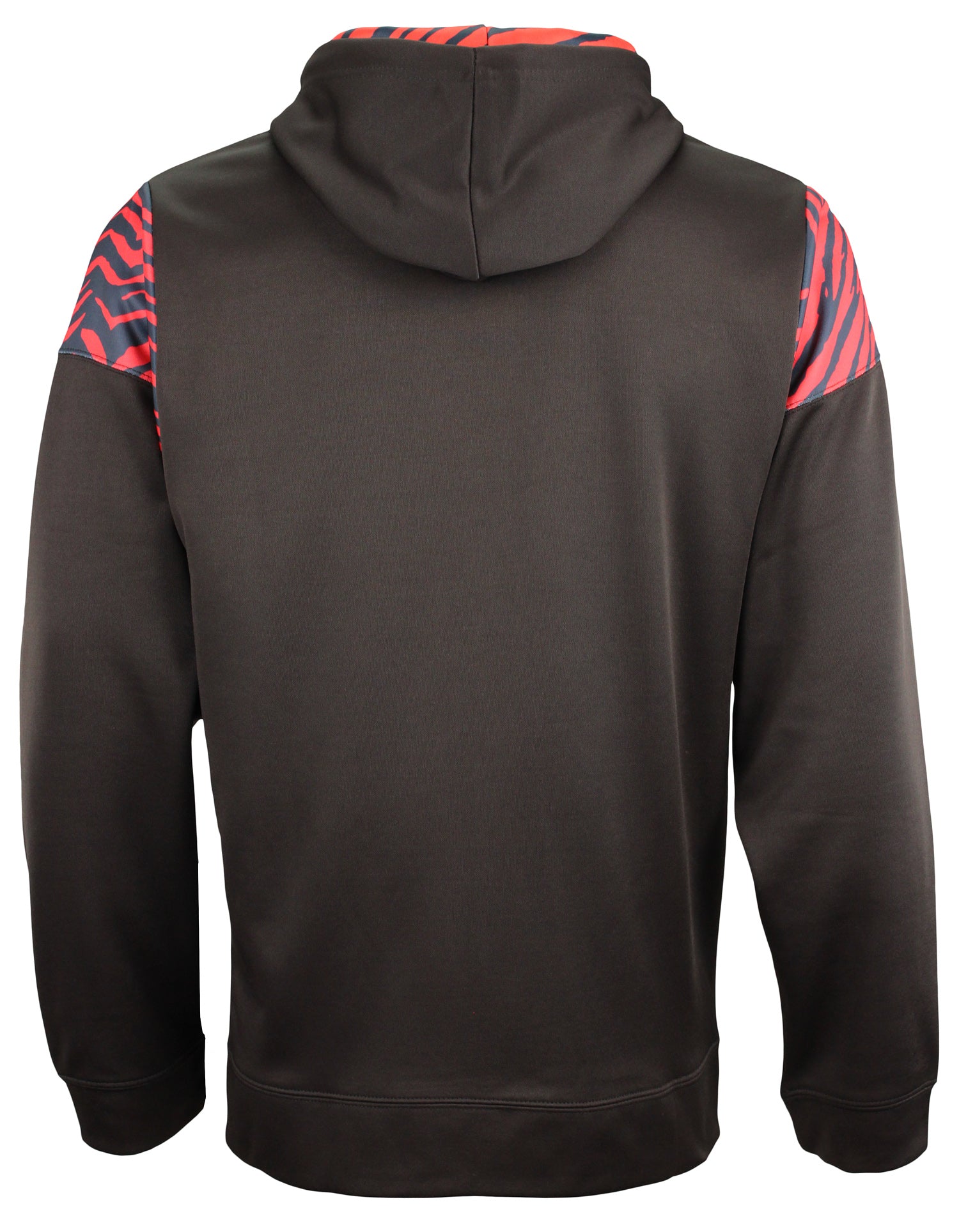 Zubaz NFL   Men's Logo 2 Color Zebra Bands and Hood Liner Full Zip Hoodie, CLEVELAND BROWNS