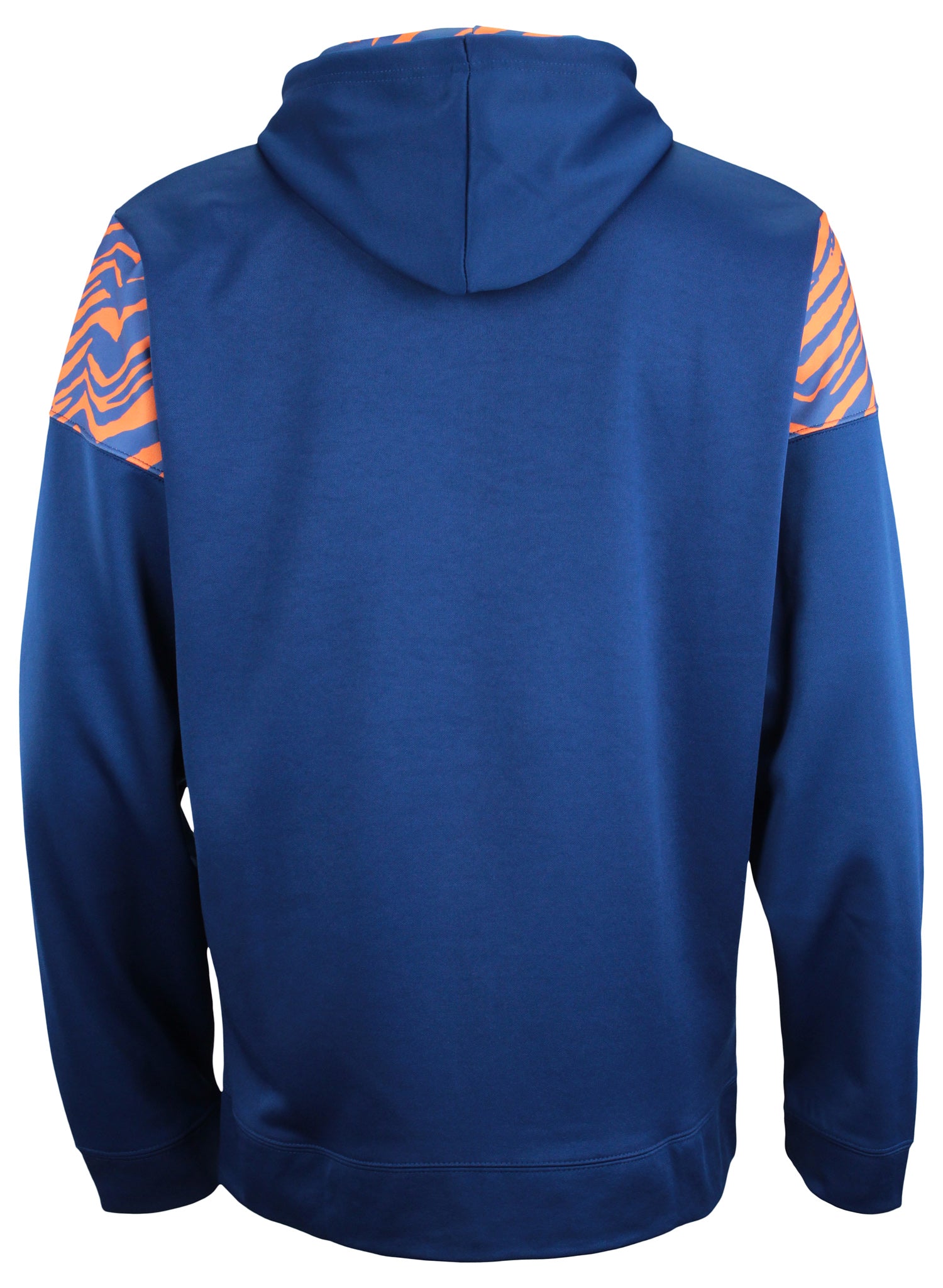 Zubaz NFL   Men's Logo 2 Color Zebra Bands and Hood Liner Full Zip Hoodie, DENVER BRONCOS
