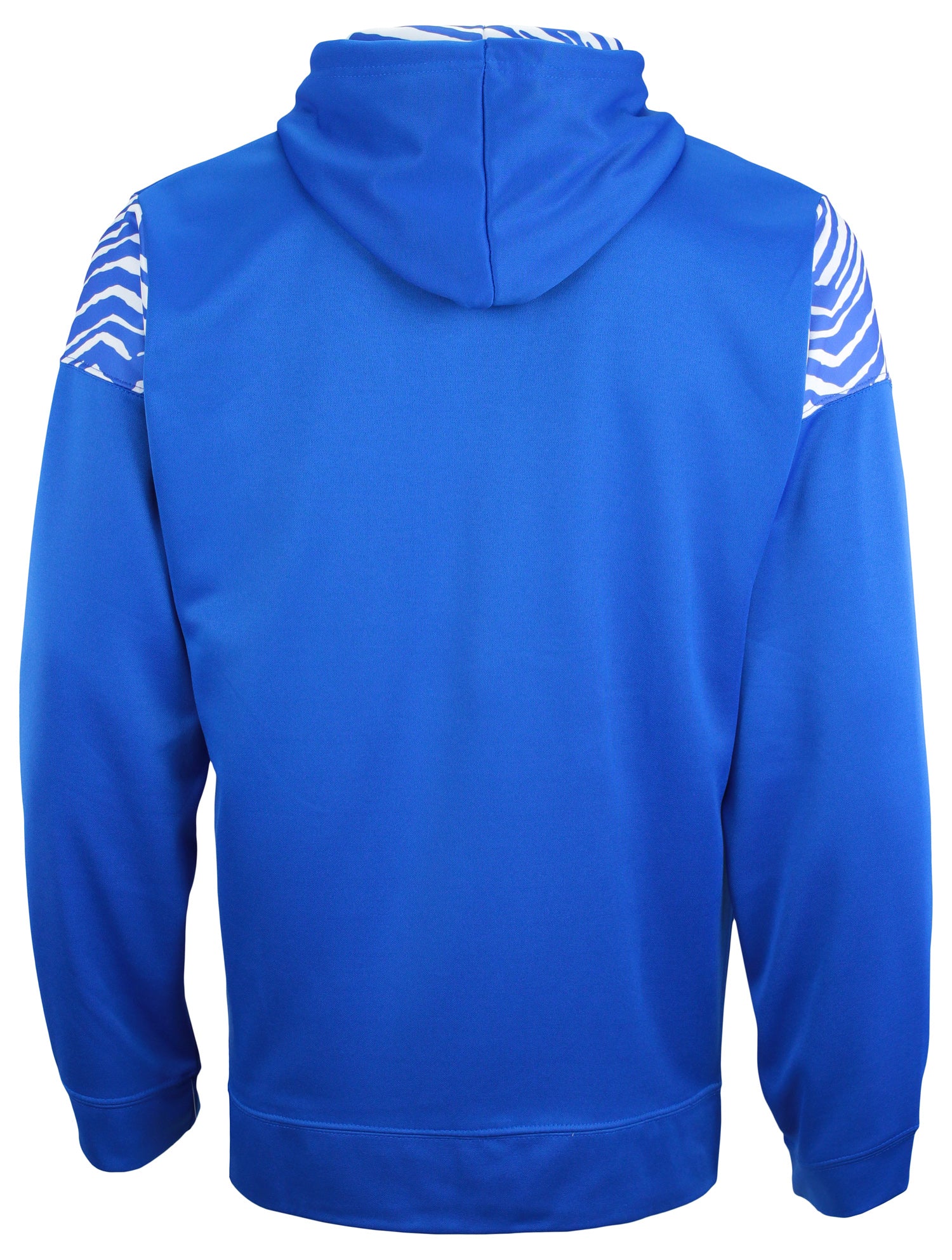 Zubaz NFL   Men's Logo 2 Color Zebra Bands and Hood Liner Full Zip Hoodie, INDIANAPOLIS COLTS