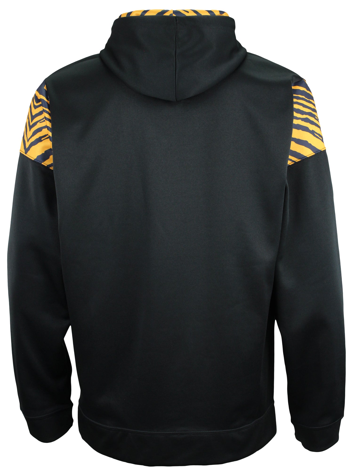 Zubaz NFL   Men's Logo 2 Color Zebra Bands and Hood Liner Full Zip Hoodie, PITTSBURGH STEELERS