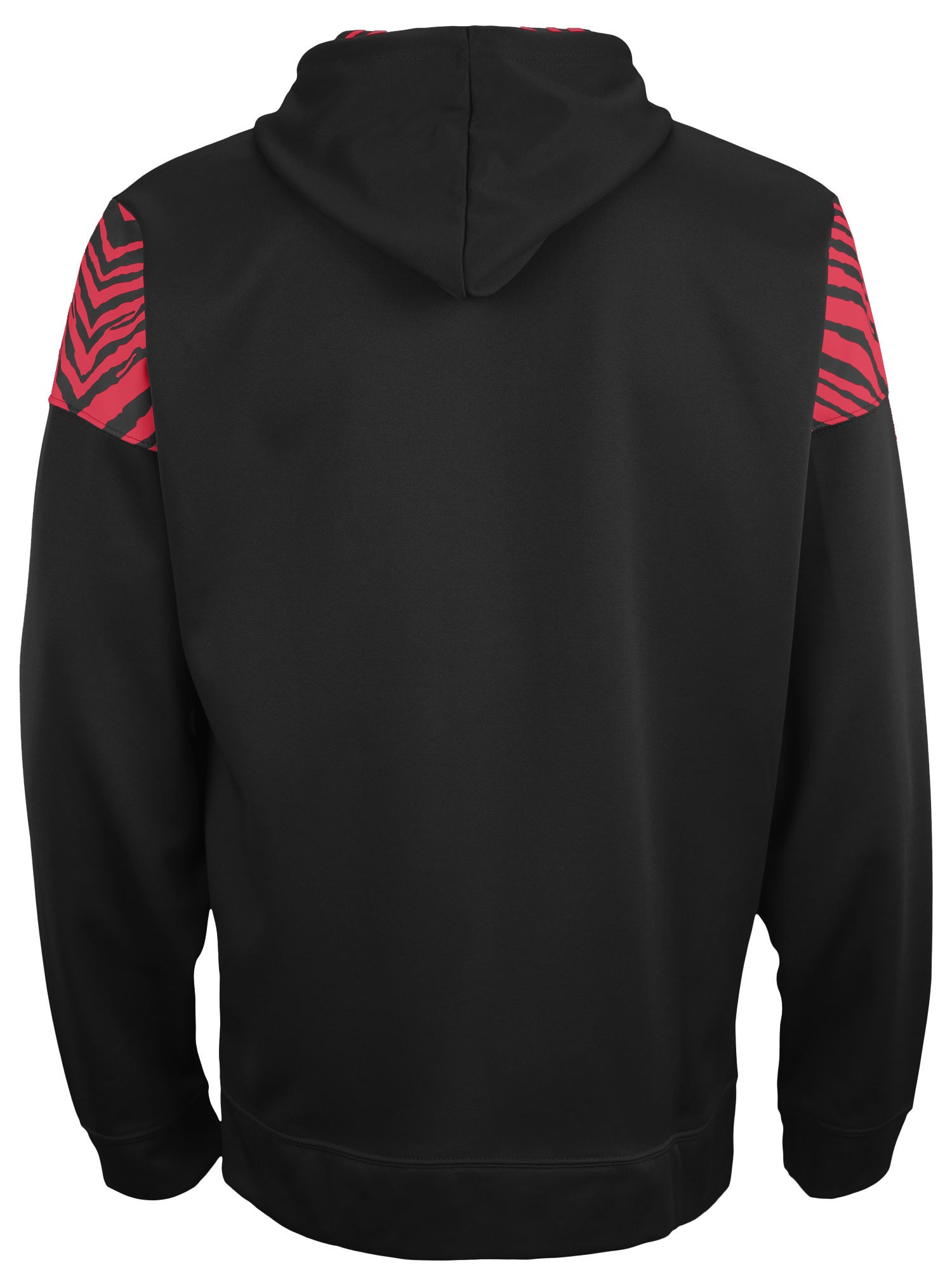 Zubaz NFL   Men's Logo 2 Color Zebra Bands and Hood Liner Full Zip Hoodie, ATLANTA FALCONS