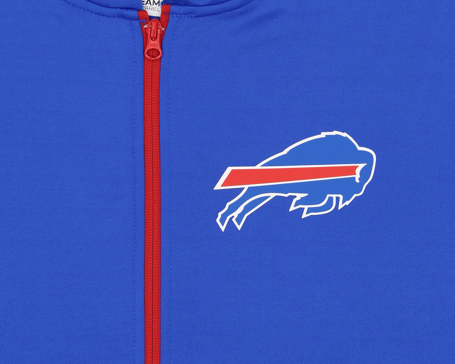 Zubaz NFL   Men's Logo 2 Color Zebra Bands and Hood Liner Full Zip Hoodie, BUFFALO BILLS