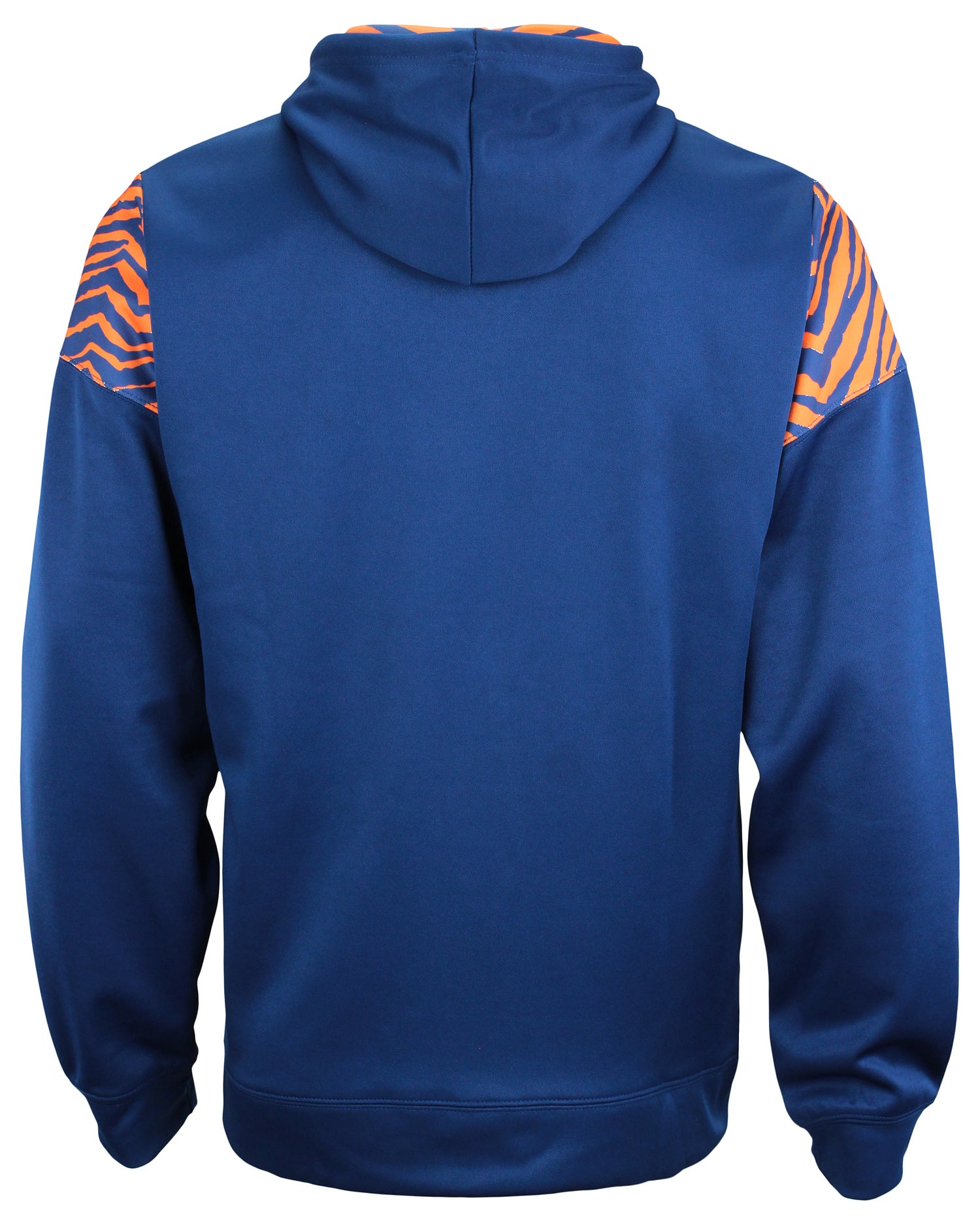 Zubaz NFL   Men's Logo 2 Color Zebra Bands and Hood Liner Full Zip Hoodie, CHICAGO BEARS