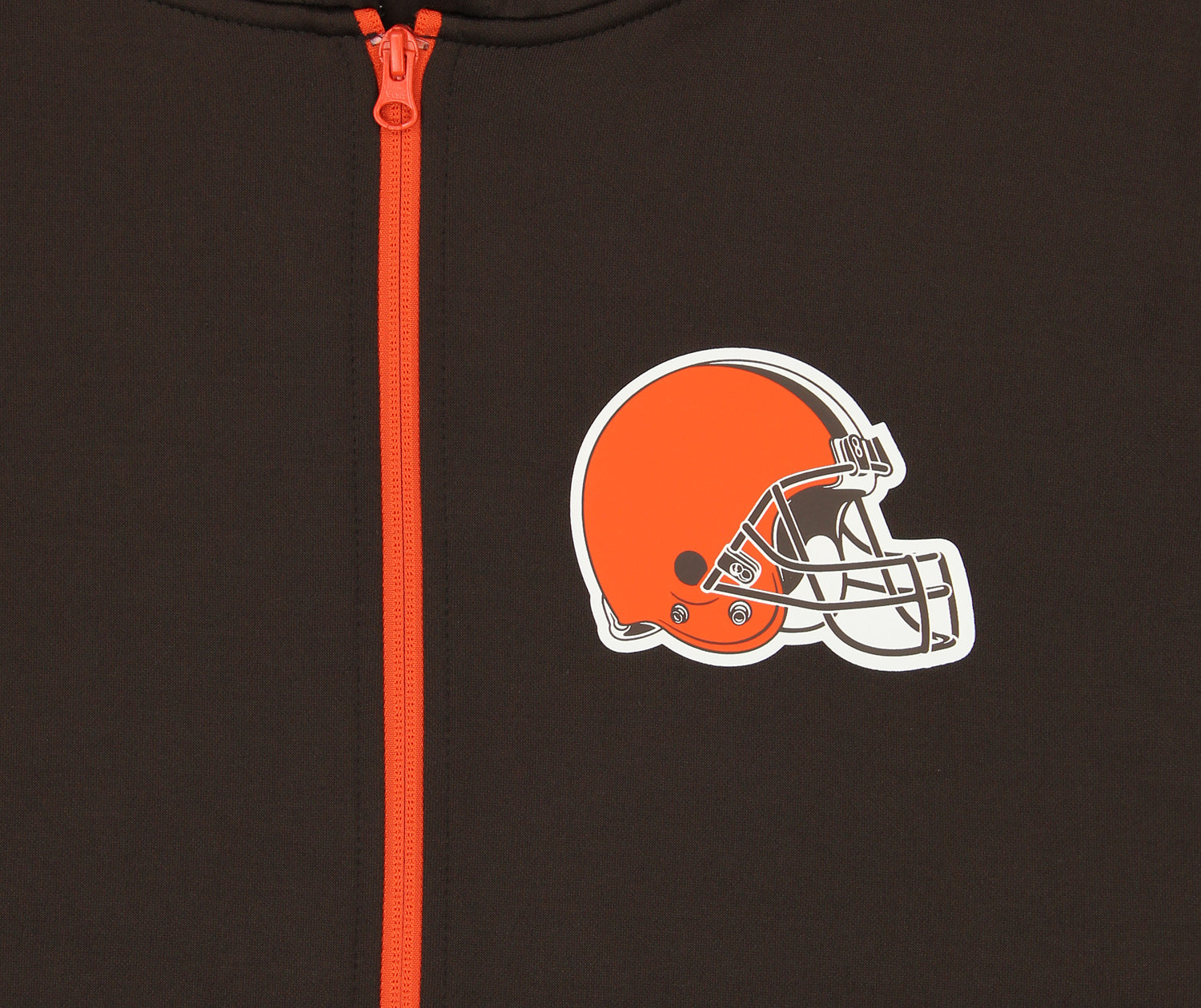 Zubaz NFL   Men's Logo 2 Color Zebra Bands and Hood Liner Full Zip Hoodie, CLEVELAND BROWNS