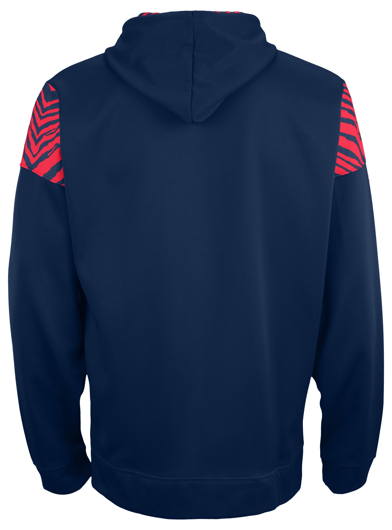 Zubaz NFL   Men's Logo 2 Color Zebra Bands and Hood Liner Full Zip Hoodie, HOUSTON TEXANS
