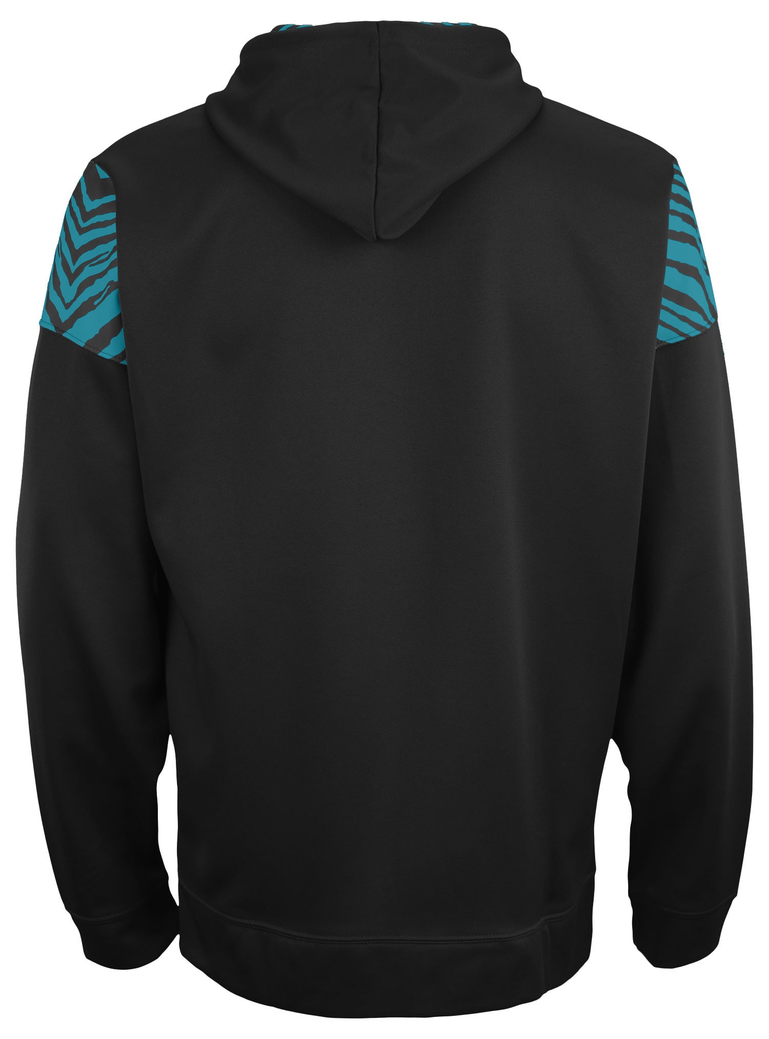 Zubaz NFL   Men's Logo 2 Color Zebra Bands and Hood Liner Full Zip Hoodie, JACKSONVILLE JAGUARS