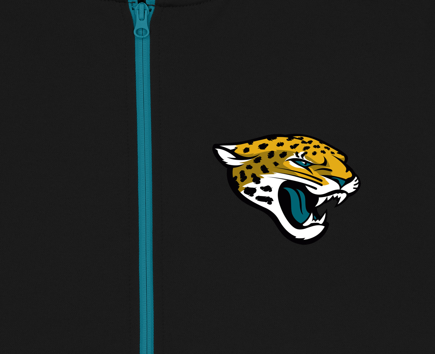 Zubaz NFL   Men's Logo 2 Color Zebra Bands and Hood Liner Full Zip Hoodie, JACKSONVILLE JAGUARS