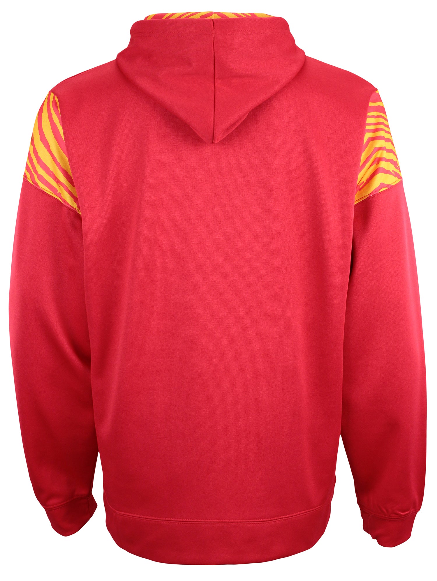Zubaz NFL   Men's Logo 2 Color Zebra Bands and Hood Liner Full Zip Hoodie, KANSAS CITY CHIEFS
