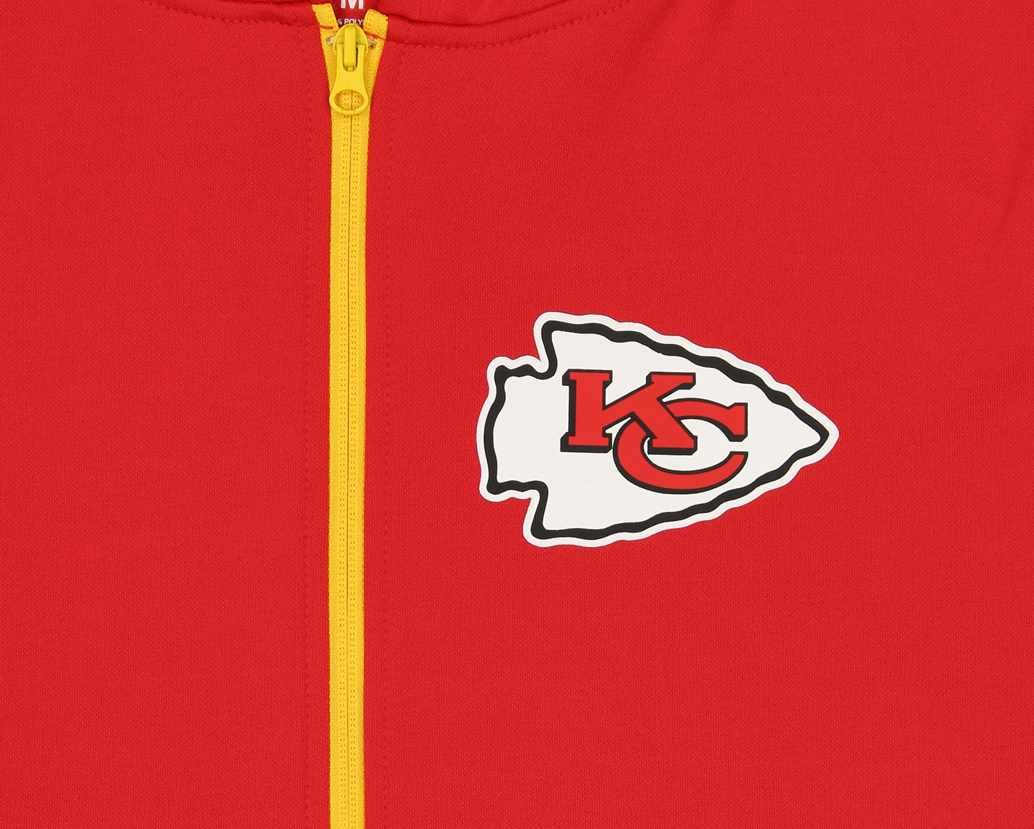 Zubaz NFL   Men's Logo 2 Color Zebra Bands and Hood Liner Full Zip Hoodie, KANSAS CITY CHIEFS