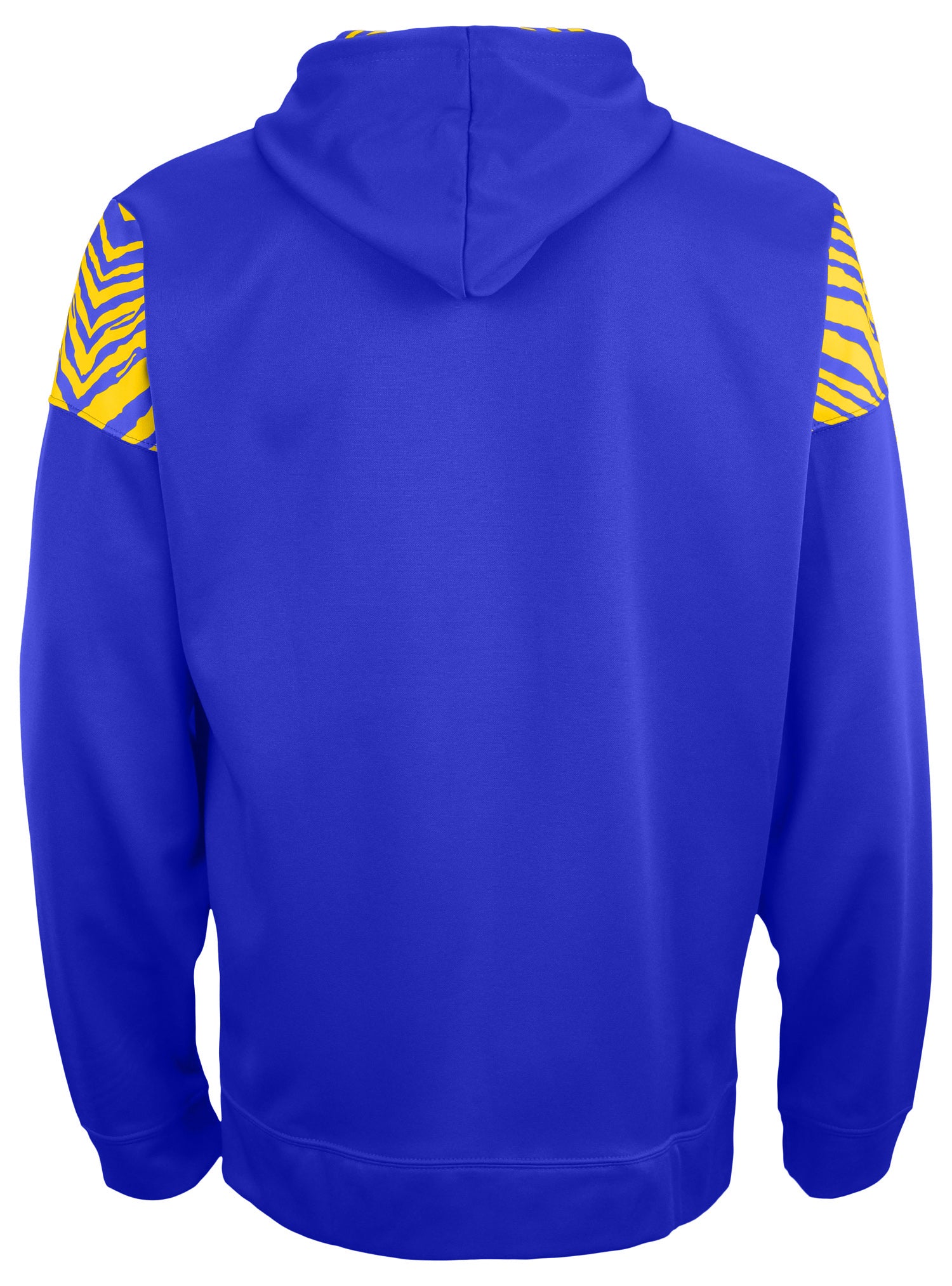 Zubaz NFL   Men's Logo 2 Color Zebra Bands and Hood Liner Full Zip Hoodie, LOS ANGELES RAMS