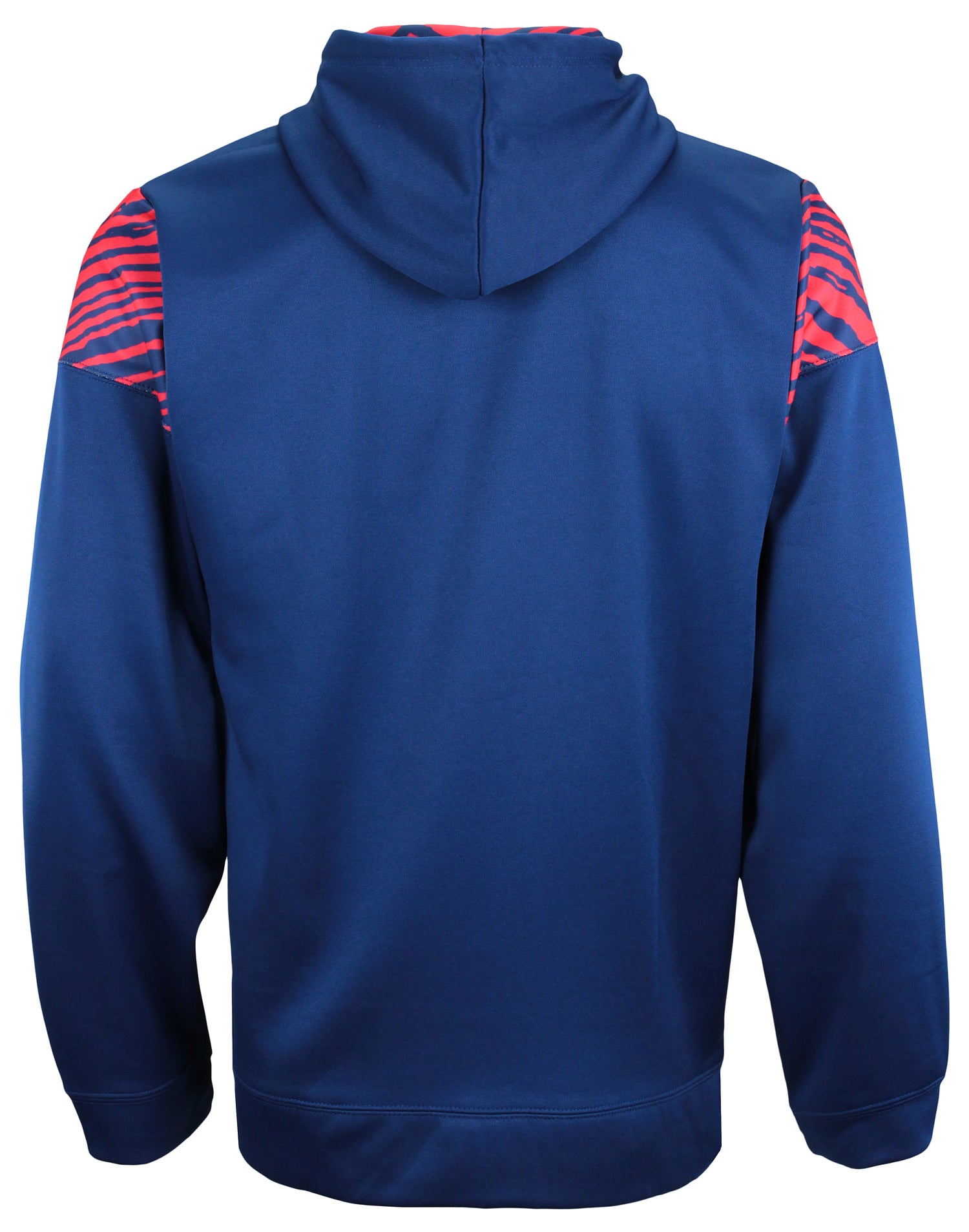 Zubaz NFL   Men's Logo 2 Color Zebra Bands and Hood Liner Full Zip Hoodie, NEW ENGLAND PATRIOTS
