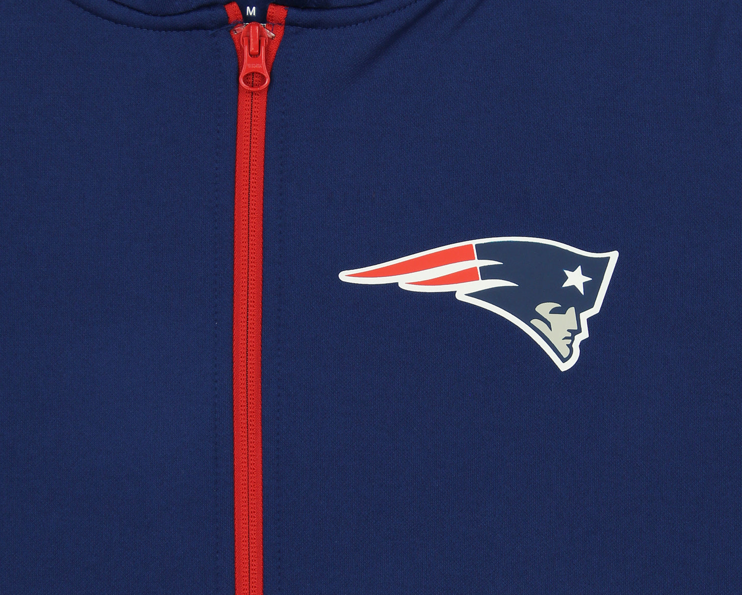 Zubaz NFL   Men's Logo 2 Color Zebra Bands and Hood Liner Full Zip Hoodie, NEW ENGLAND PATRIOTS