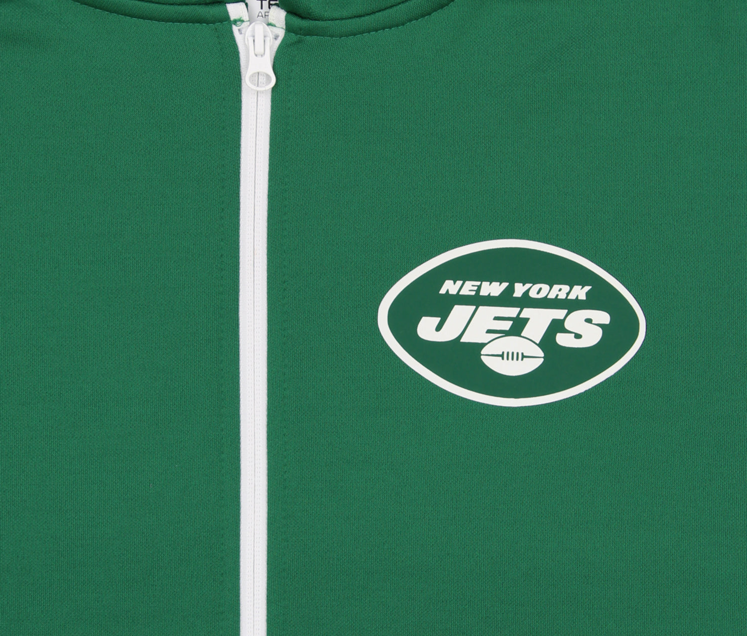 Zubaz NFL   Men's Logo 2 Color Zebra Bands and Hood Liner Full Zip Hoodie, NEW YORK JETS