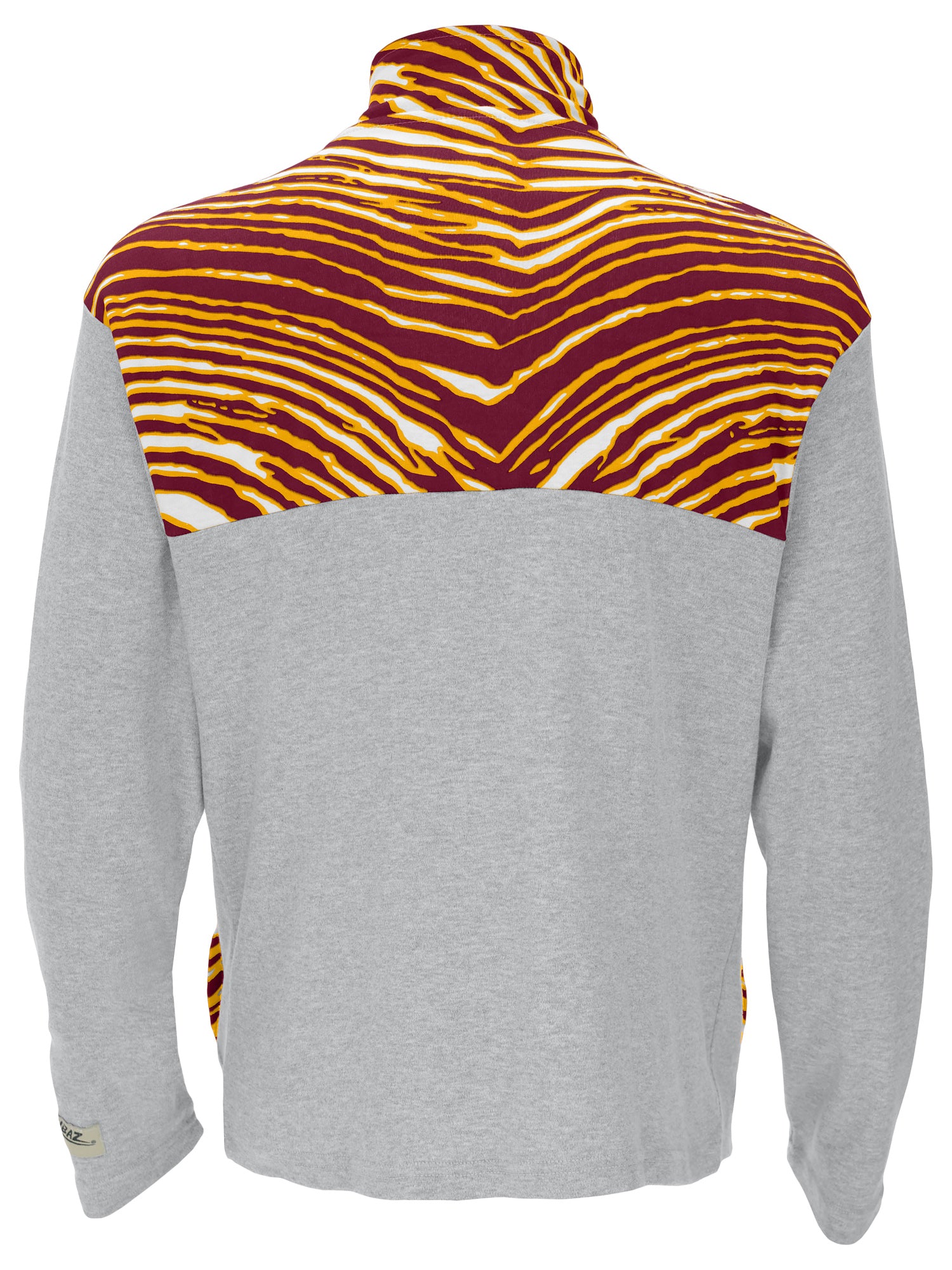 Zubaz NFL Quarter Zip with 3 Color Zebra Yoke and Collar, WASHINGTON COMMANDERS