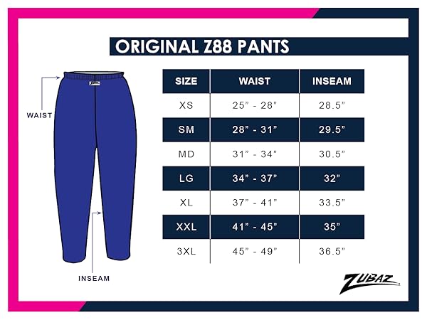 Zubaz Adult Unisex Z88 2 Color Zebra Pants, ROYAL/RED
