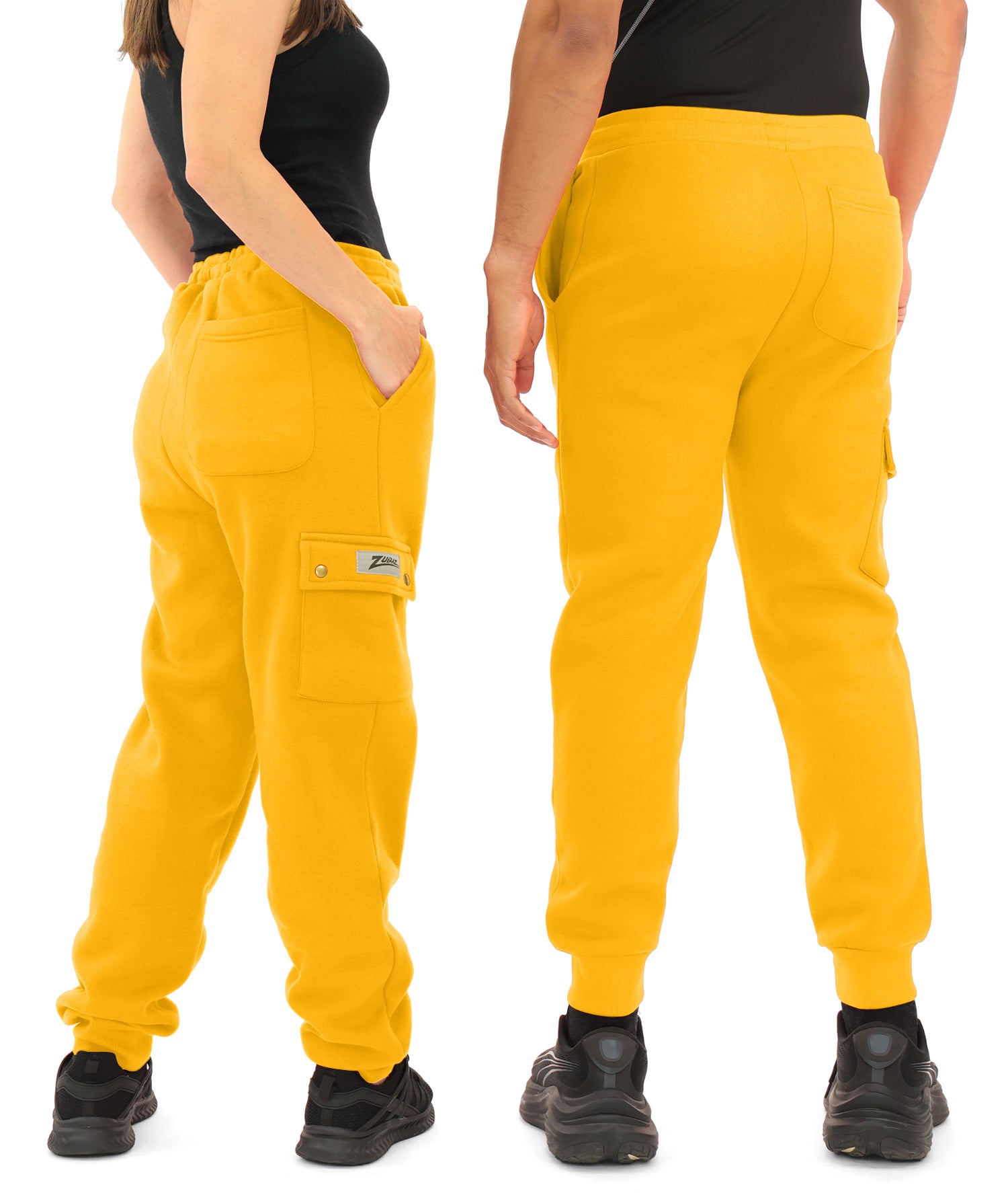 Zubaz NFL  UNISEX 90s Team Cargo Joggers ALT team color Upright logo Zebra 3 color with Team name and Logo, PITTSBURGH STEELERS