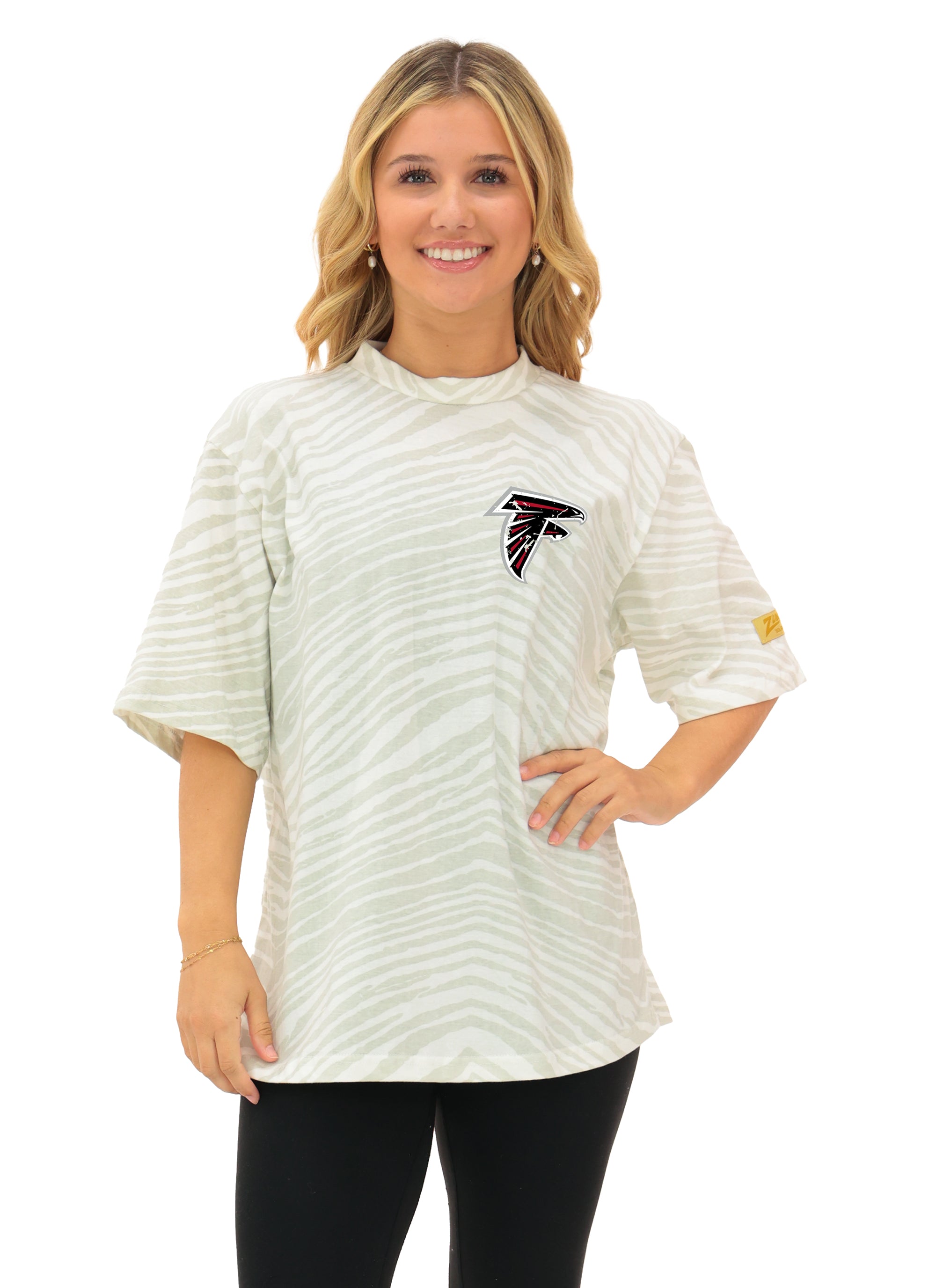 Zubaz NFL Atlanta Falcons Adult Unisex 2 Color Tonal All-Over Zebra 90