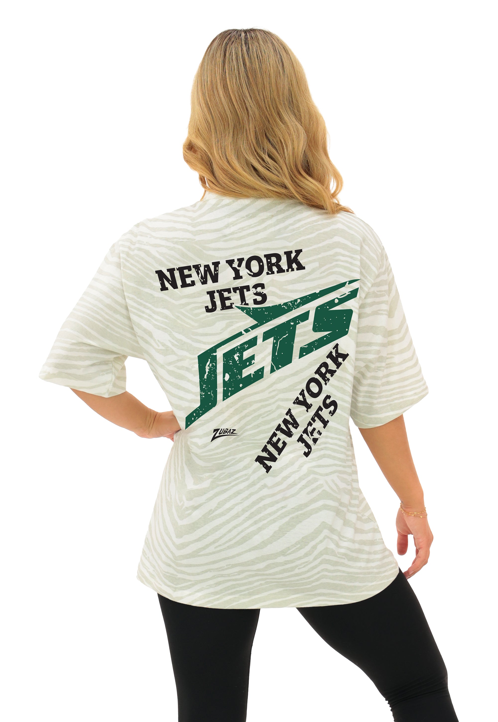Zubaz NFL New York Jets Adult Unisex 2 Color Tonal All-Over Zebra 90s