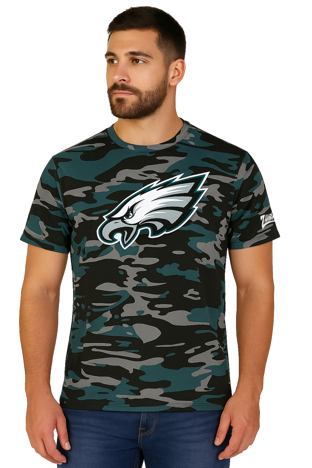 Zubaz NFL Men's Camo Alternate Color Short Sleeve T-Shirt, Philadelphia Eagles
