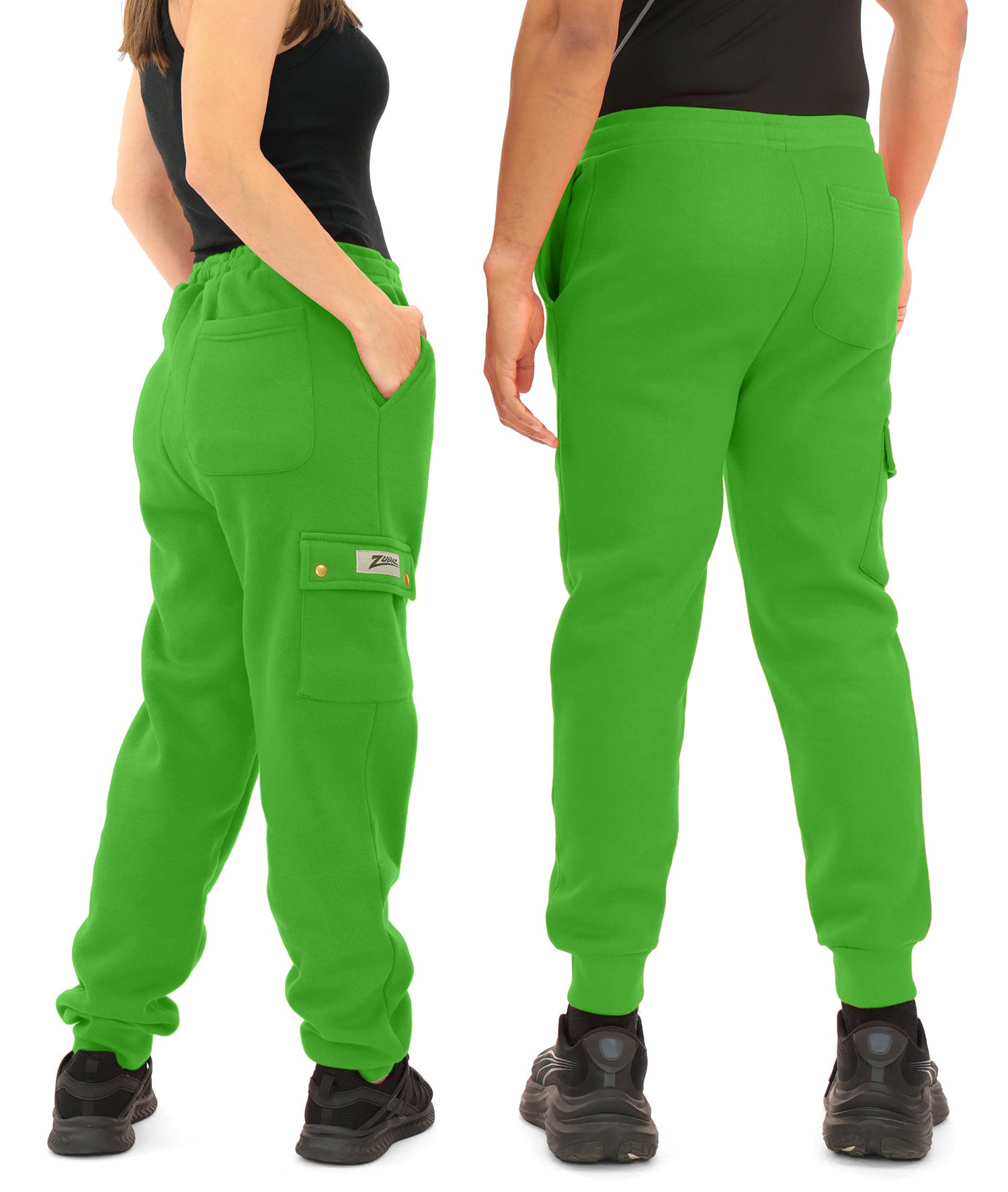 Zubaz NFL  90s Team Cargo Joggers ALT team color Upright logo Zebra 3 color with Team name and Logo, SEATTLE SEAHAWKS