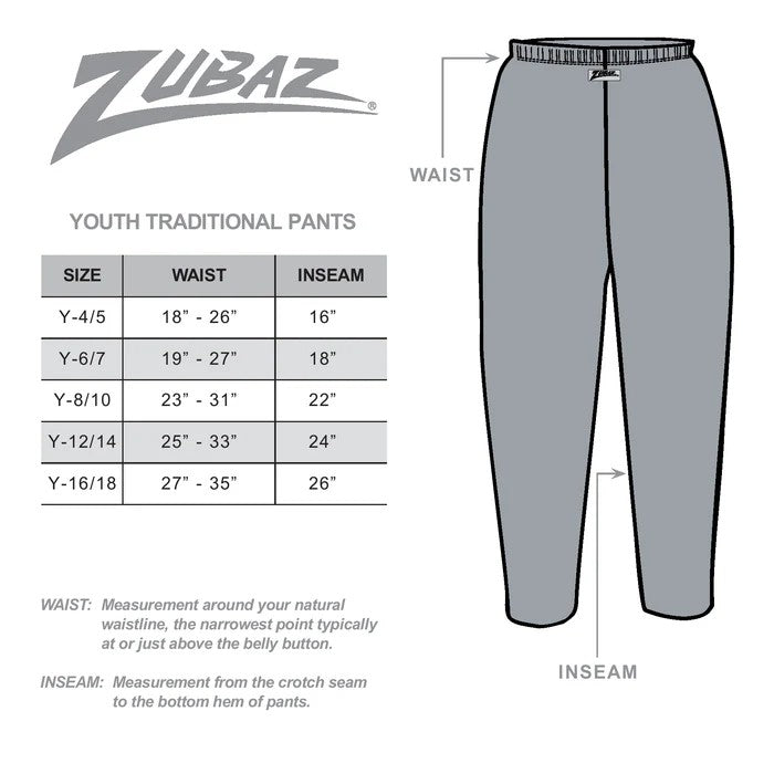 Zubaz NFL UNISEX Z88 Kids Zebra 3C Embroidered Pant, KANSAS CITY CHIEF