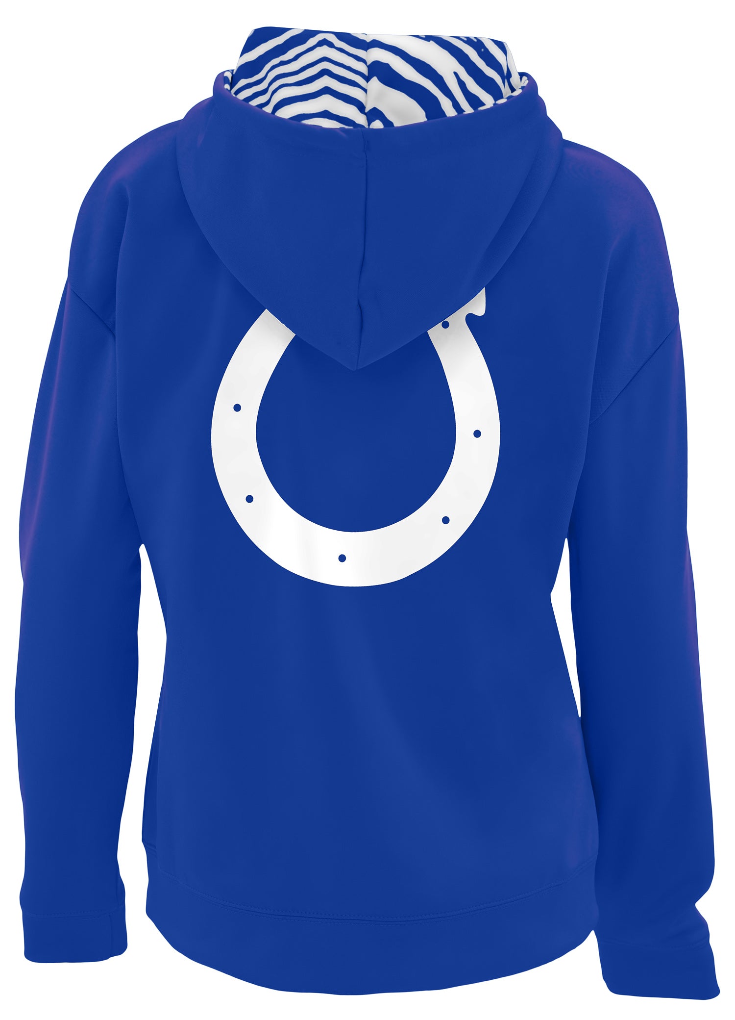 Zubaz NFL   Women's 3 Color Zebra Liner Full Zip Hoodie, INDIANAPOLIS COLTS