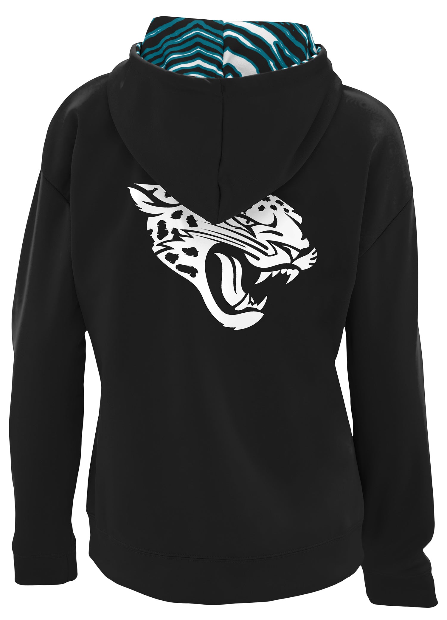 Zubaz NFL   Women's 3 Color Zebra Liner Full Zip Hoodie, JACKSONVILLE JAGUARS
