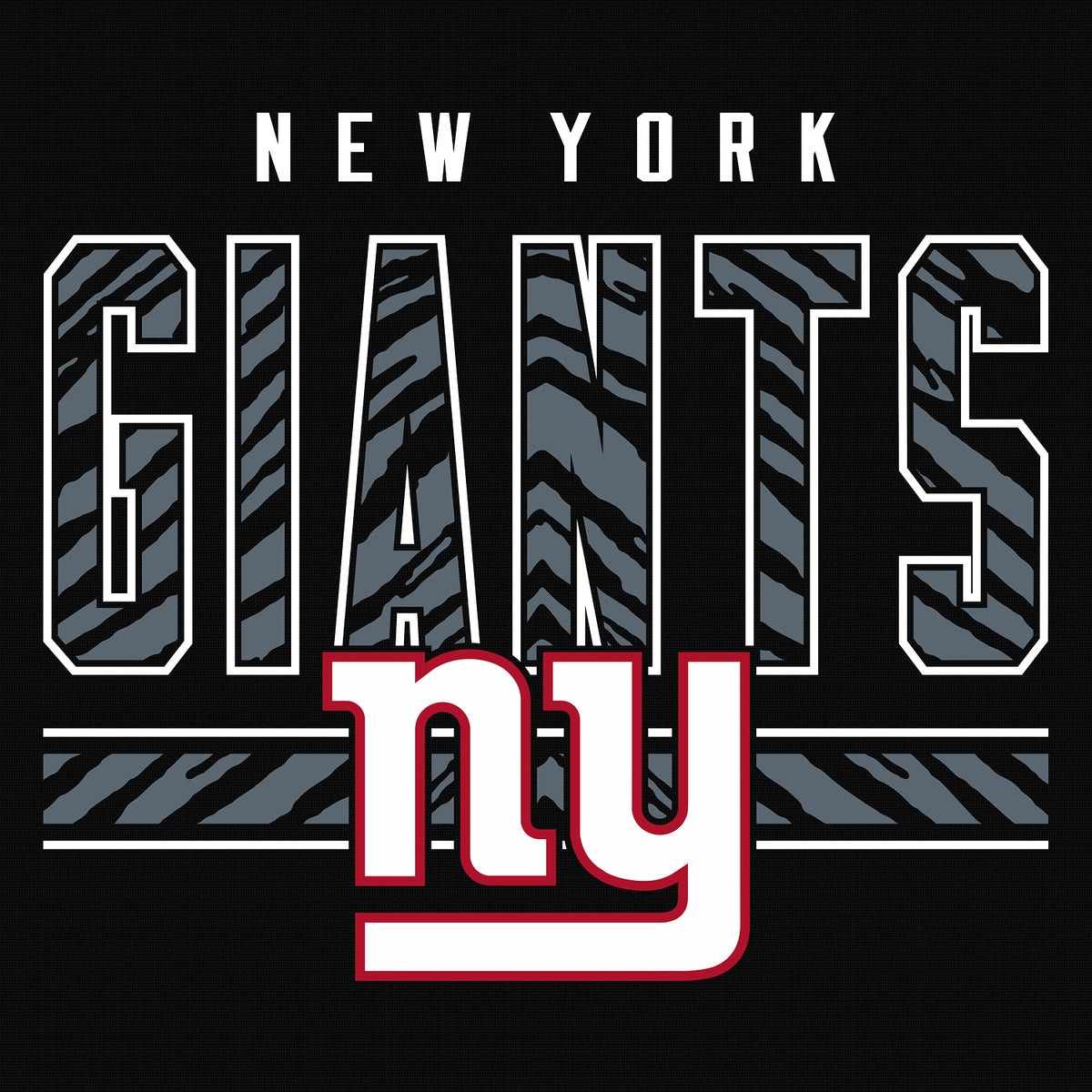 Zubaz NFL Men's Black Graphic Fleece Hoodie, New York Giants