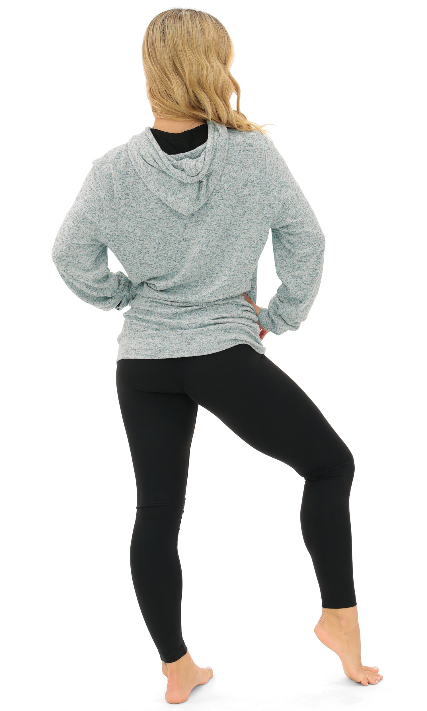 Zubaz NFL Women's Zebra Arch Soft Marled Team Color Hoodie, Philadelphia Eagles