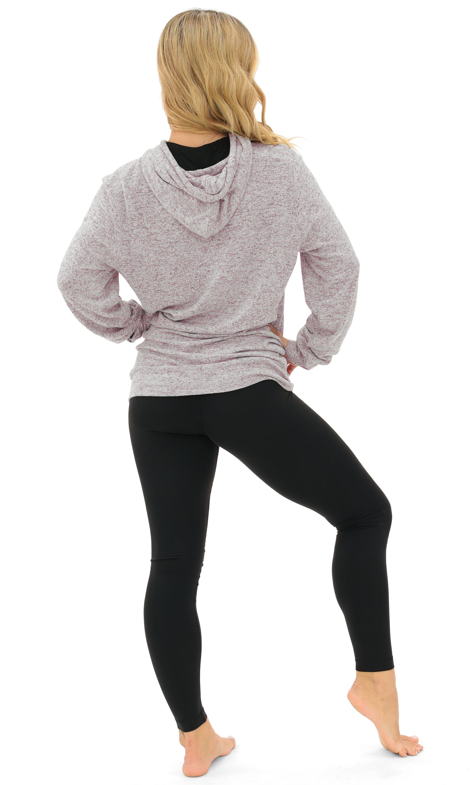 Zubaz NFL Women's Zebra Arch Soft Marled Team Color Hoodie, Washington Commanders