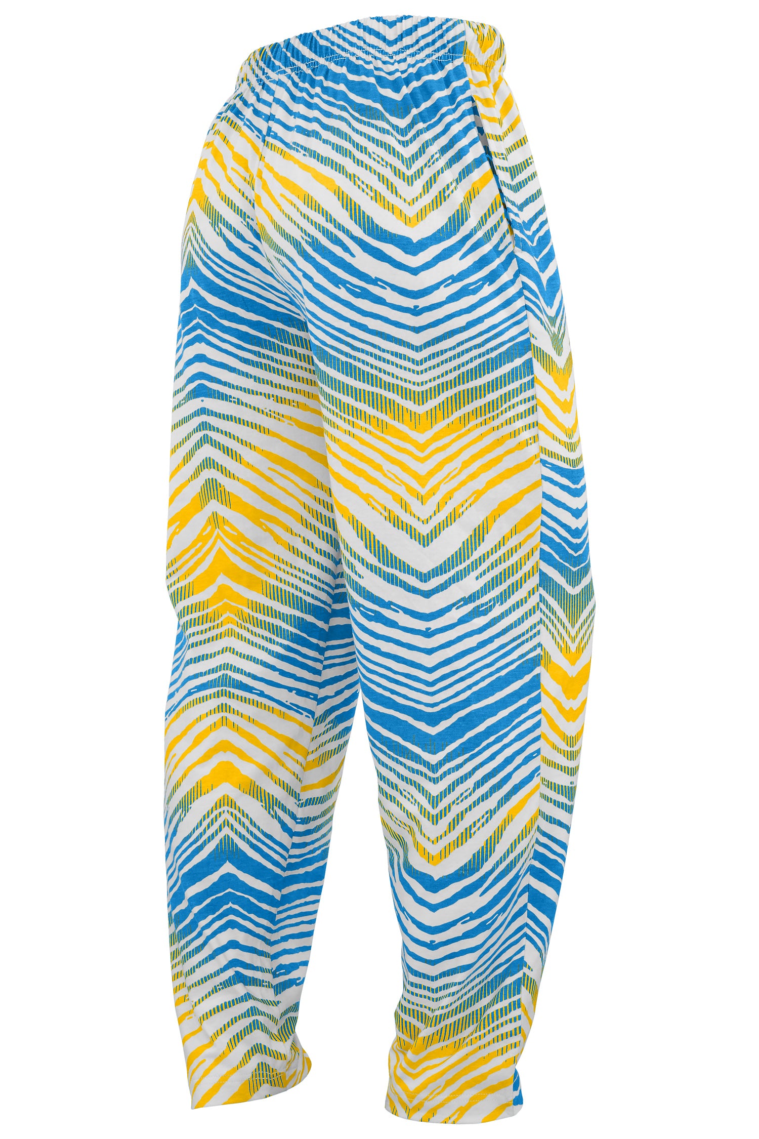 Zubaz NFL Adult Unisex Z88 Embroidered Zebra Ombre TMC Pants, Los Angeles Chargers