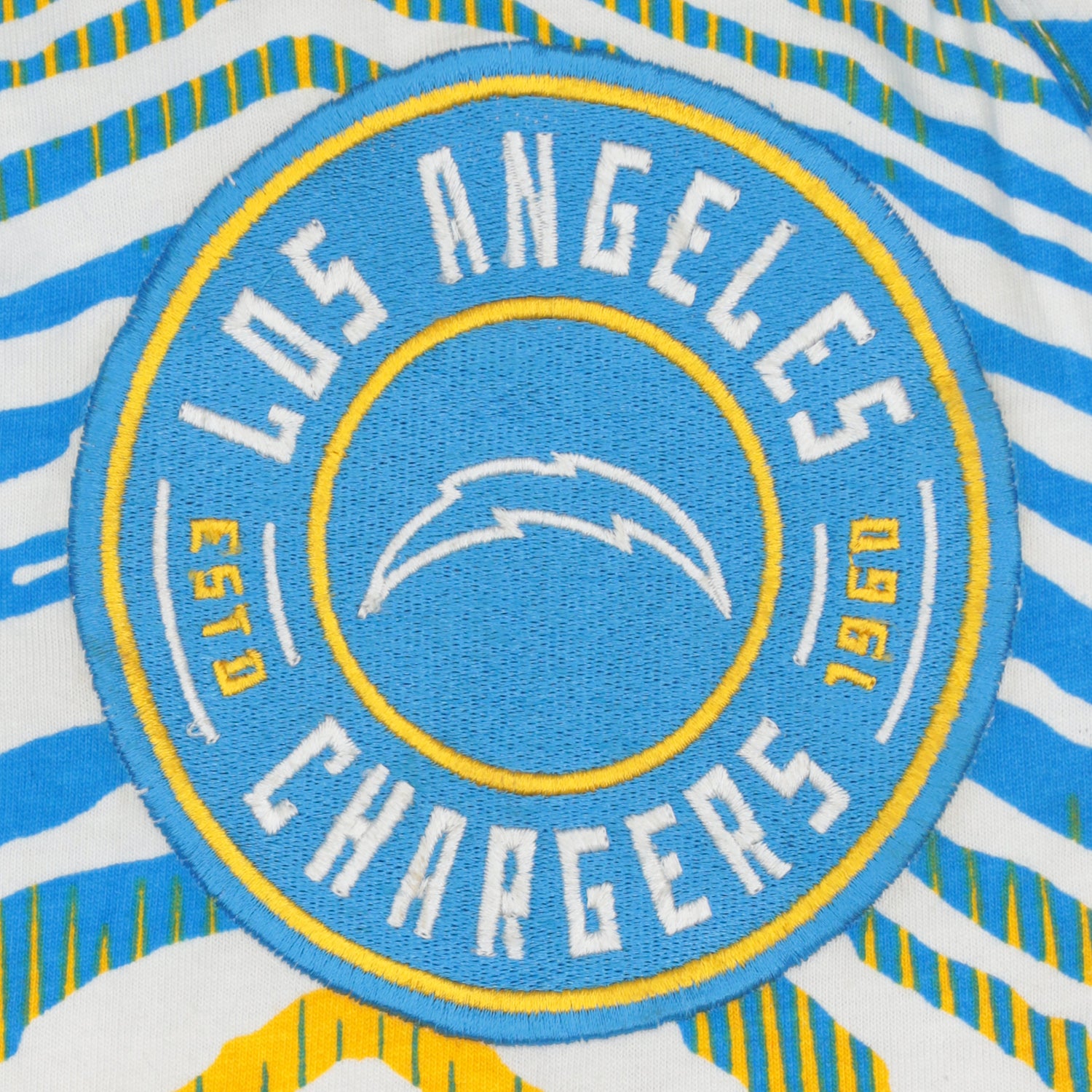Zubaz NFL Adult Unisex Z88 Embroidered Zebra Ombre TMC Pants, Los Angeles Chargers